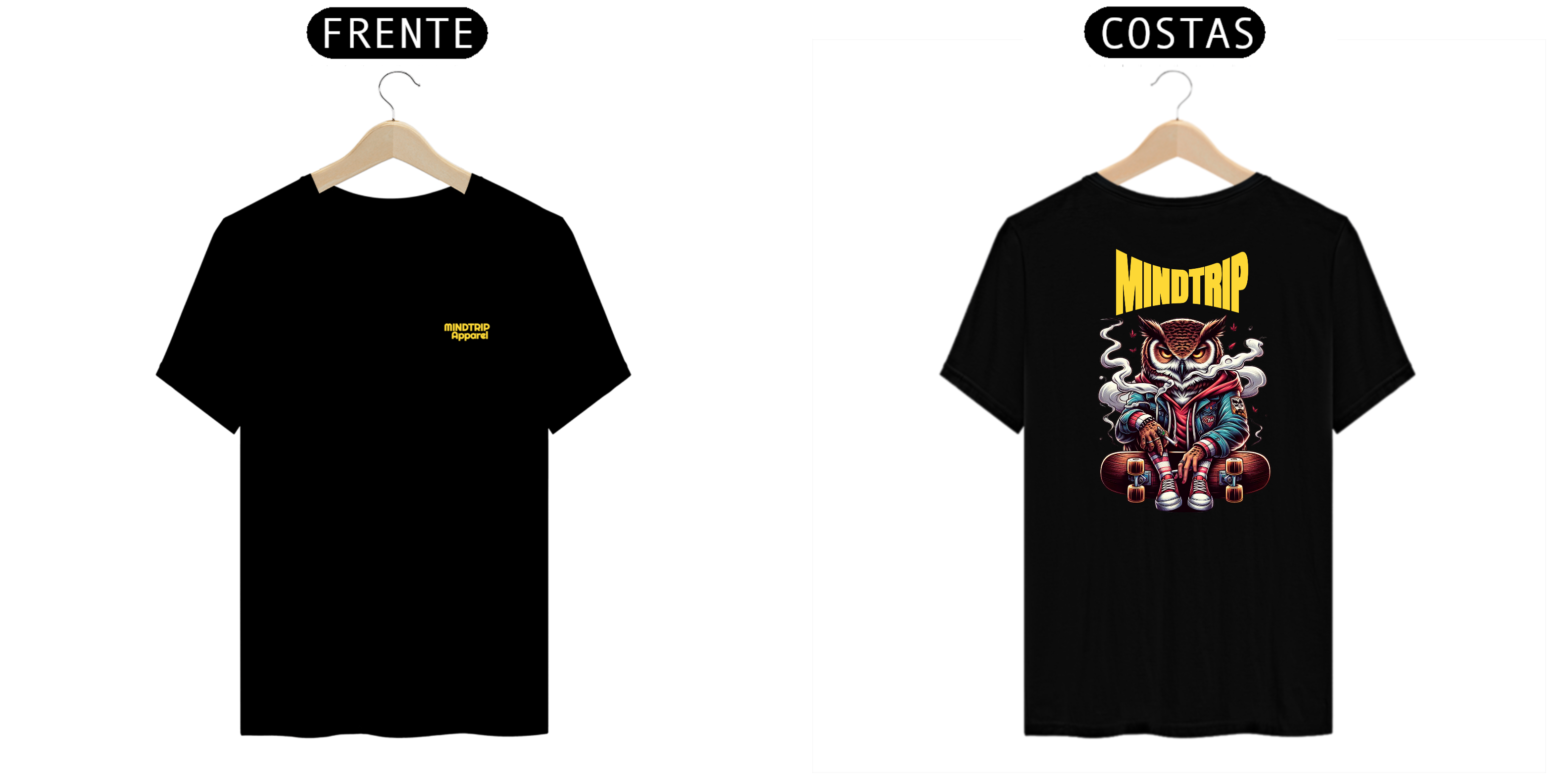 Nome do produto: Camiseta Coruja Skatista (Mindtrip Apparel)