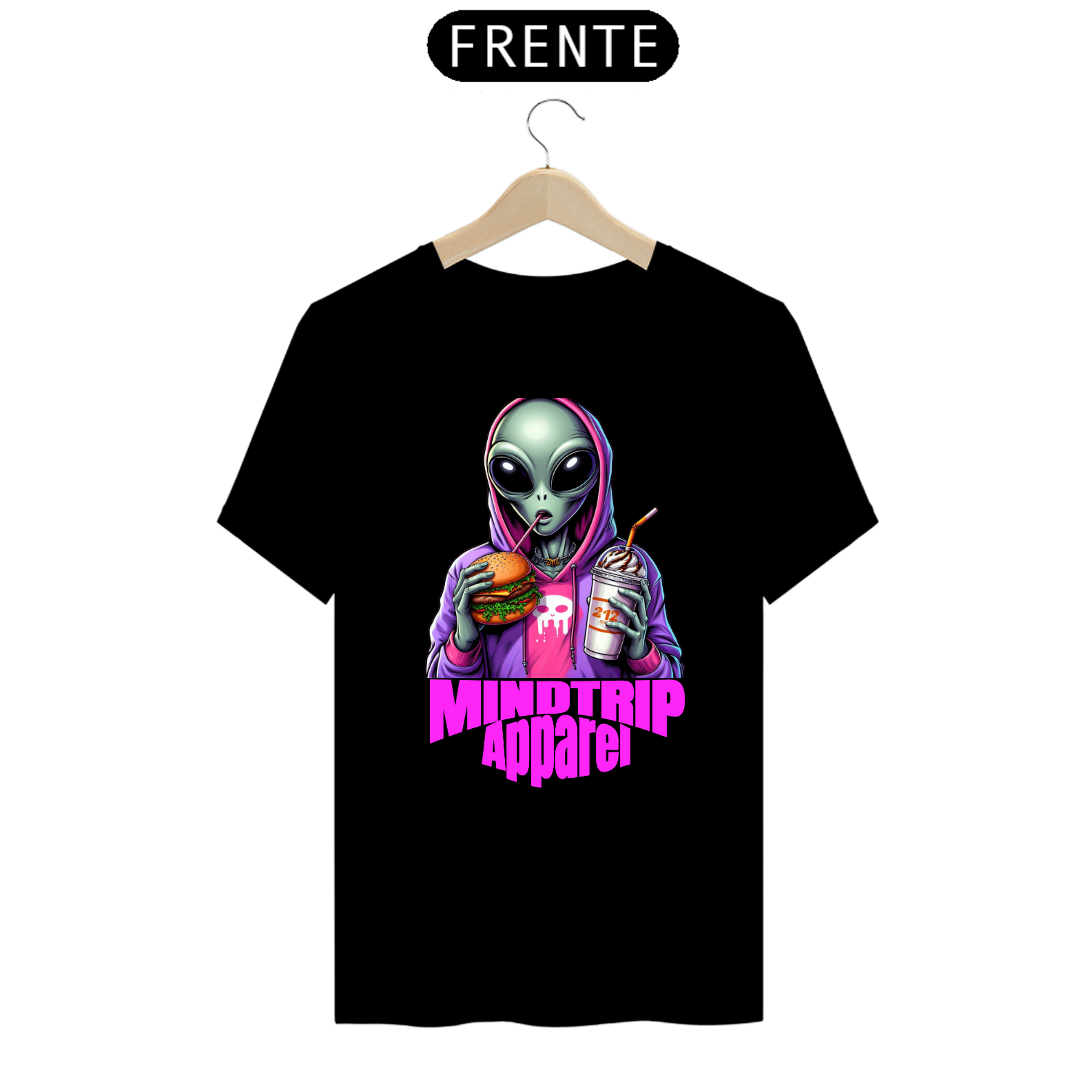 Nome do produto: Camiseta Alien Lanchando (Mindtrip Apparel)