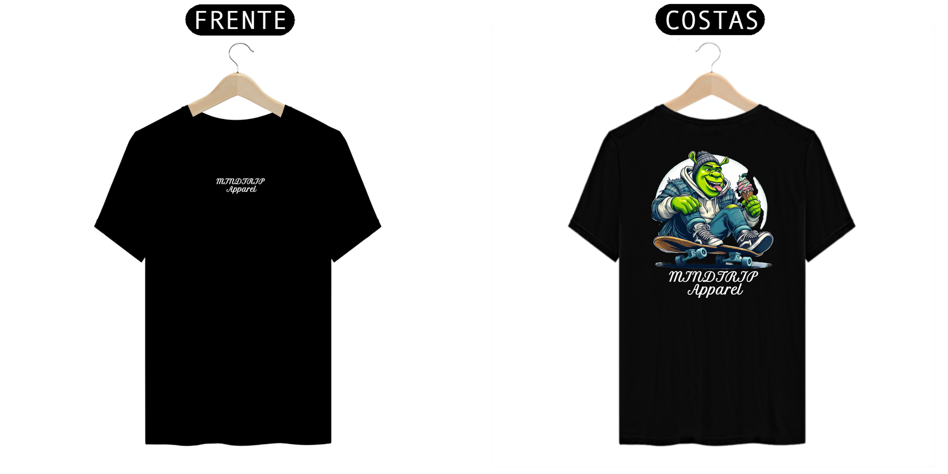 Nome do produto: Camiseta Shrek Skatista (Mindtrip Apparel)
