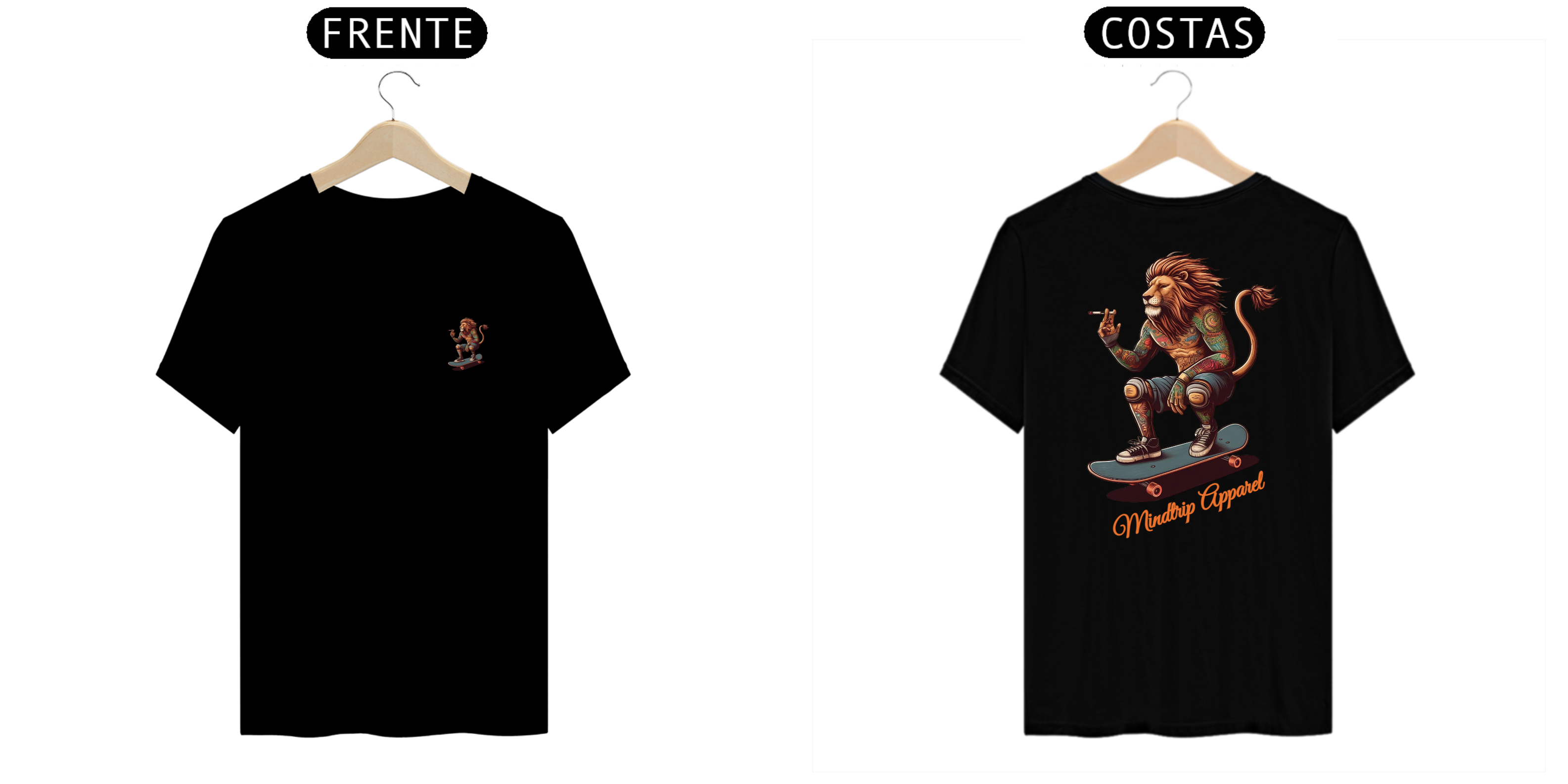 Nome do produto: Camiseta Leão Skatista (Mindtrip Apparel)
