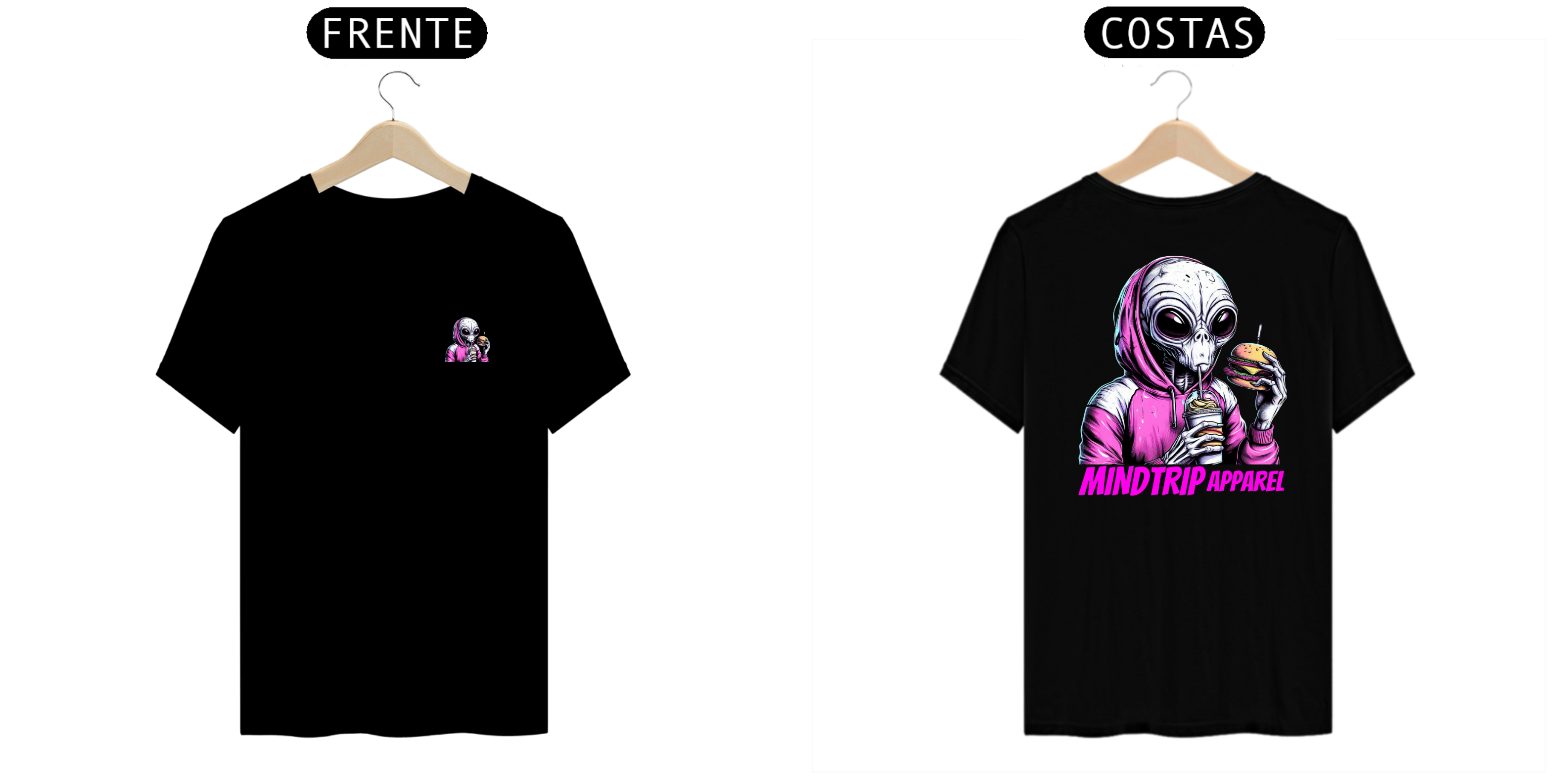 Nome do produto: Camiseta Alien Lanchando (Mindtrip Apparel)
