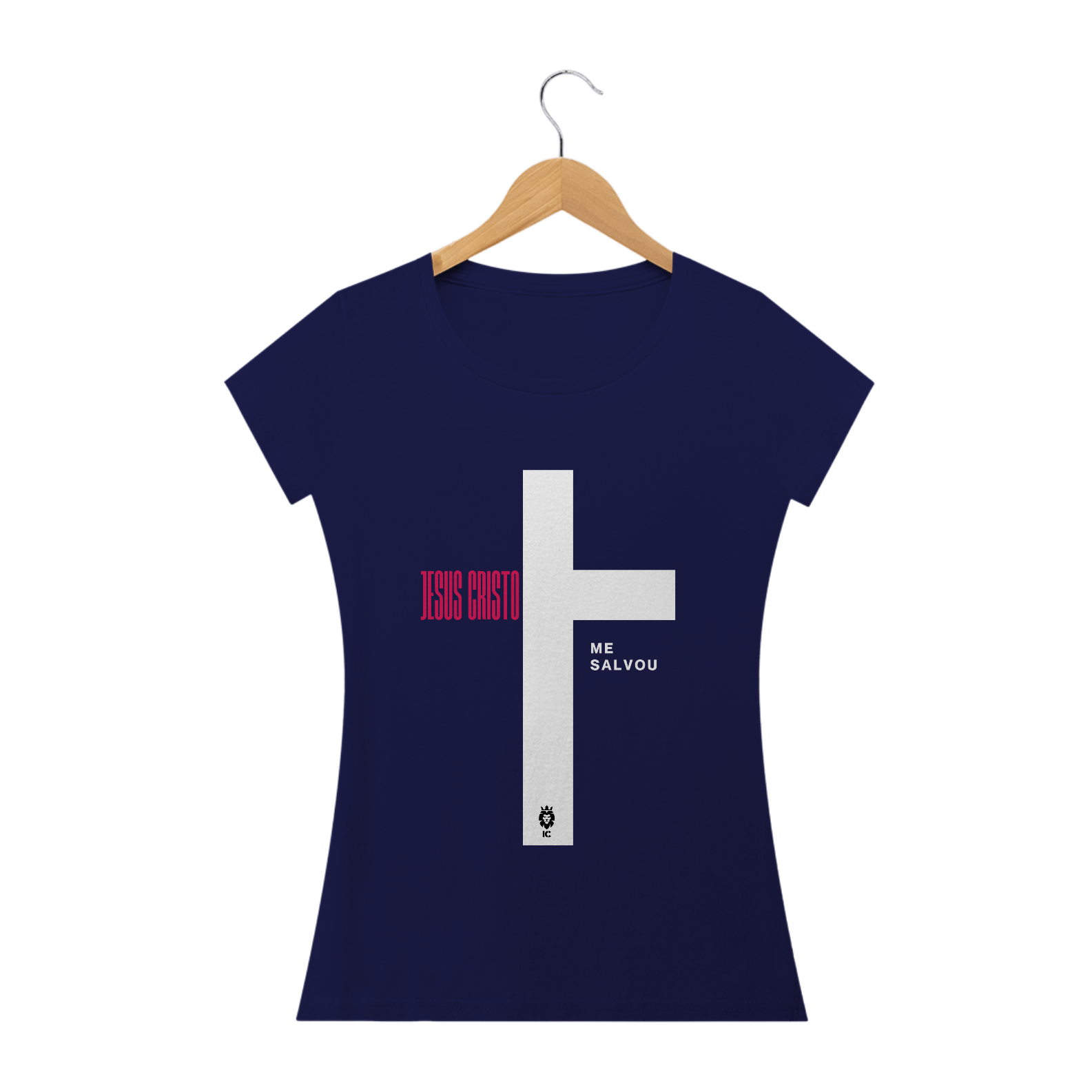 Nome do produto: Camiseta Baby Clássica Jesus Cristo Me Salvou - Identidade Cristã