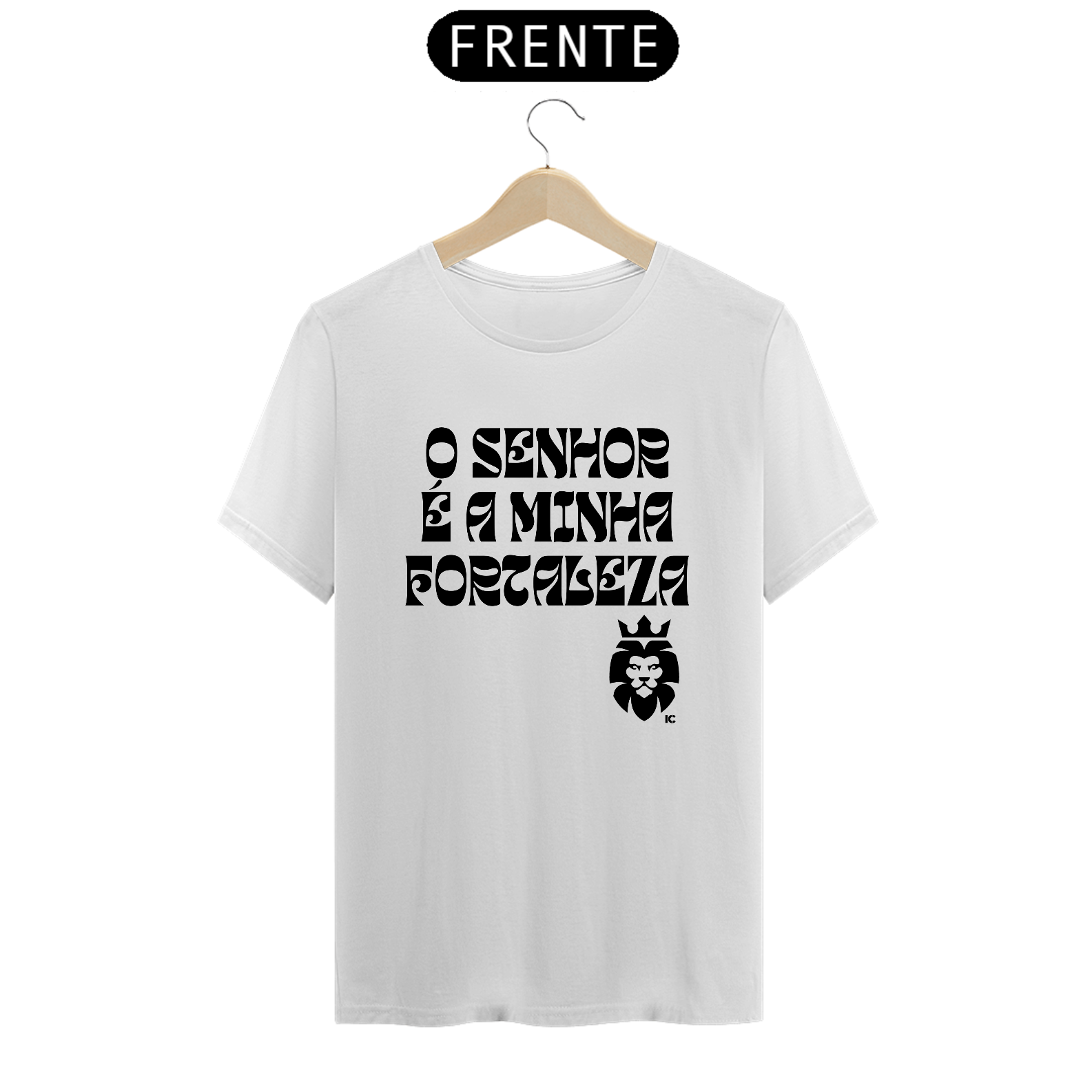 Nome do produto: Camiseta Clássica O Senhor é Minha Fortaleza - Identidade Cristã