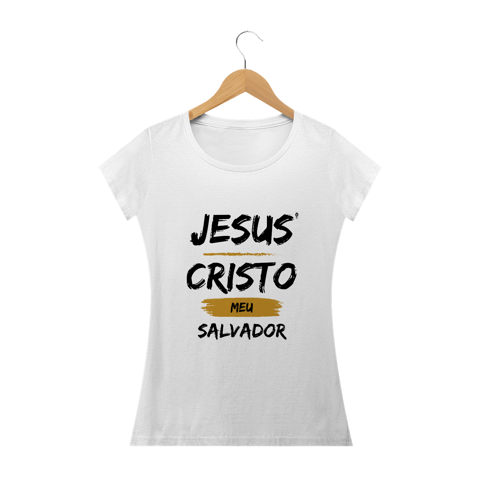 Nome do produto: Camiseta Baby Clássica Jesus Cristo Meu Salvador - Identidade Cristã
