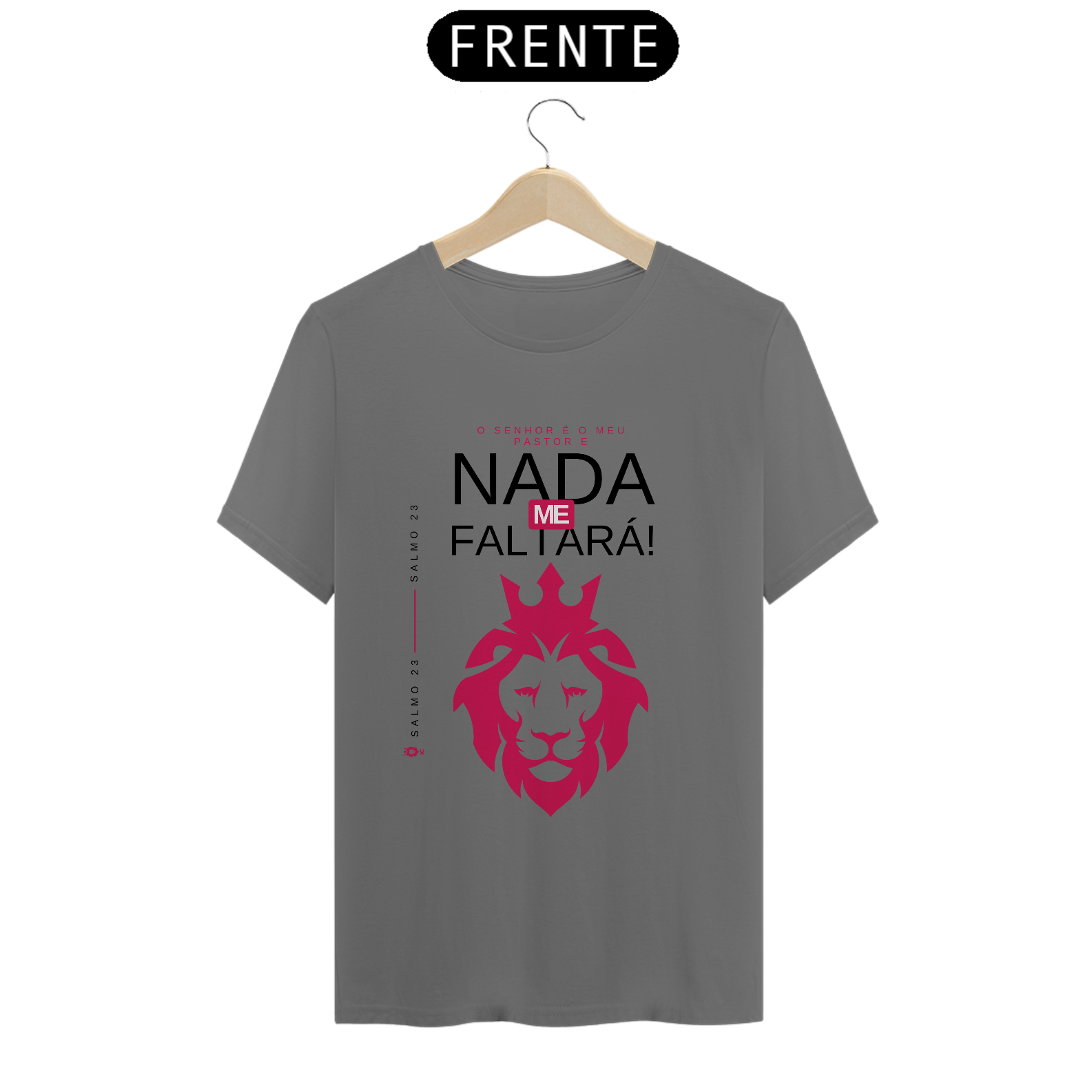 Nome do produto: Camiseta Estonada O Senhor é Meu Pastor e Nada Me Faltará- Identidade Cristã