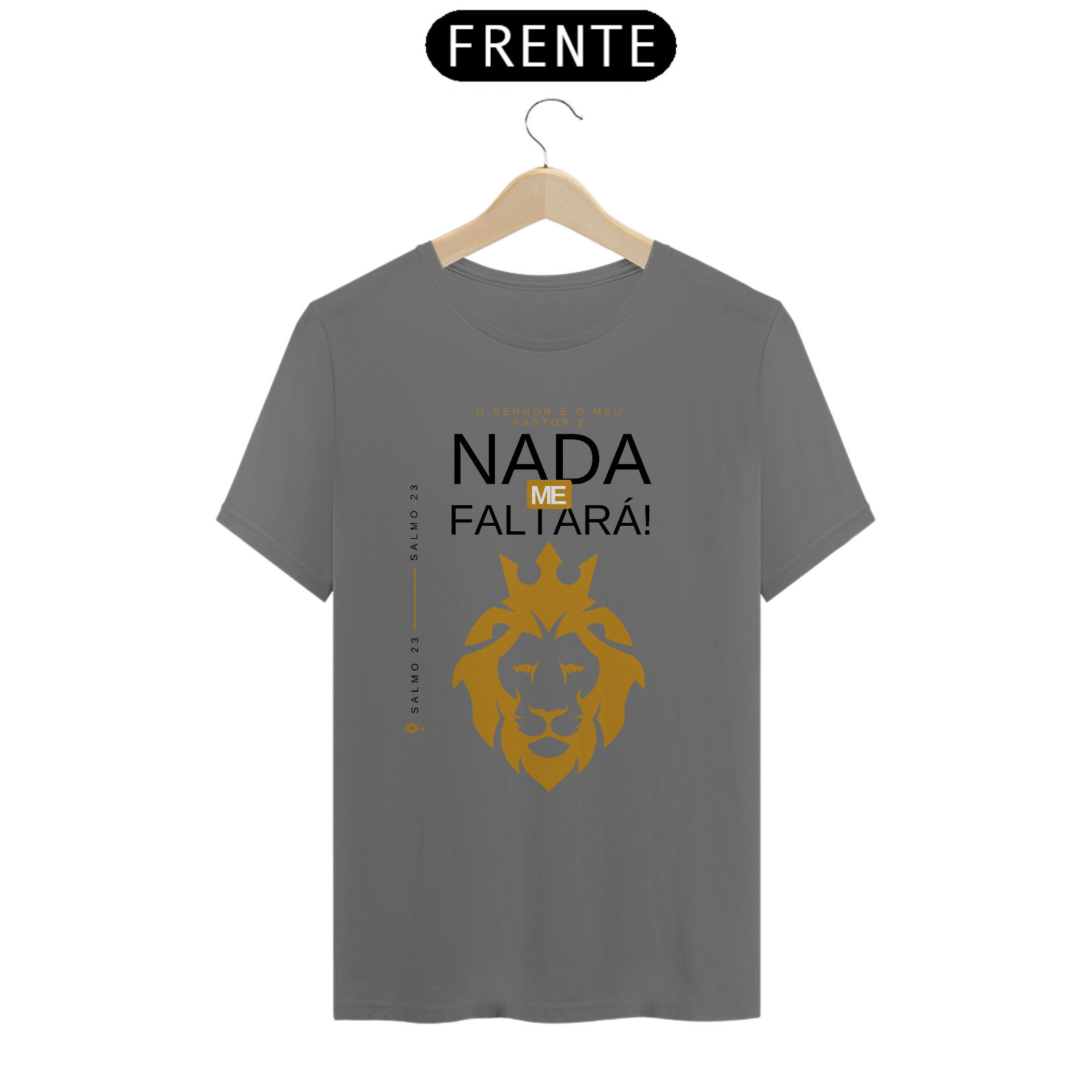 Nome do produto: Camiseta Estonada O Senhor é Meu Pastor e Nada Me Faltará- Identidade Cristã