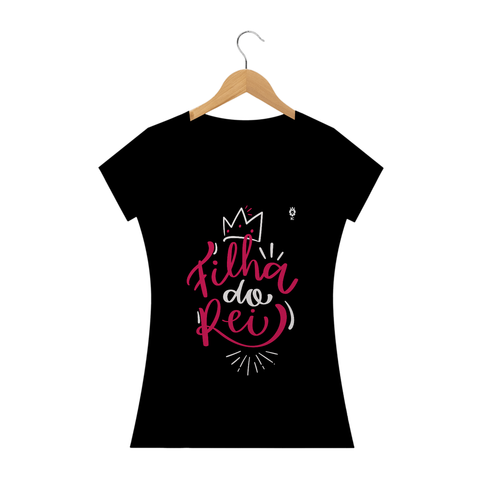 Nome do produto: Camiseta Baby Clássica Filha do Rei - Identidade Cristã