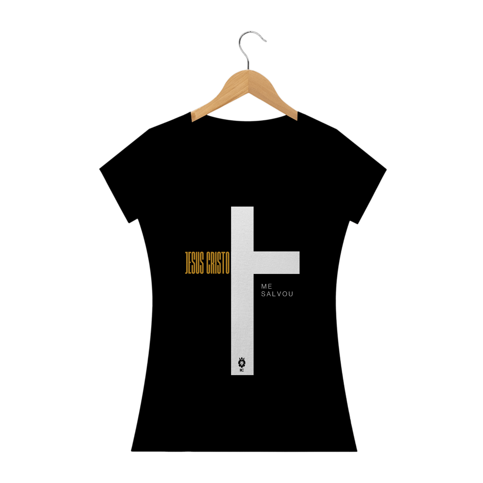 Nome do produto: Camiseta Baby Clássica Jesus Cristo Me Salvou - Identidade Cristã
