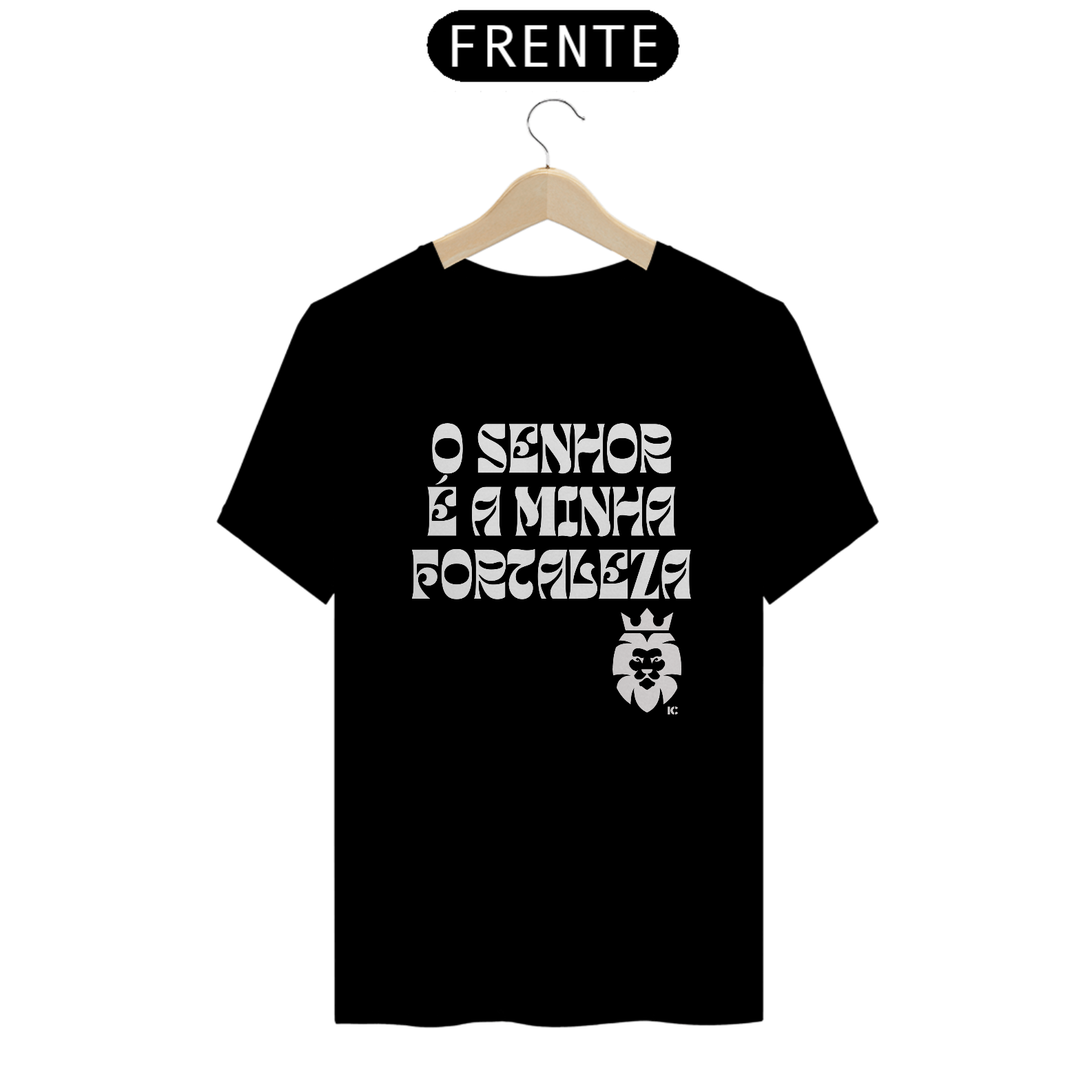 Nome do produto: Camiseta Clássica O Senhor é Minha Fortaleza - Identidade Cristã