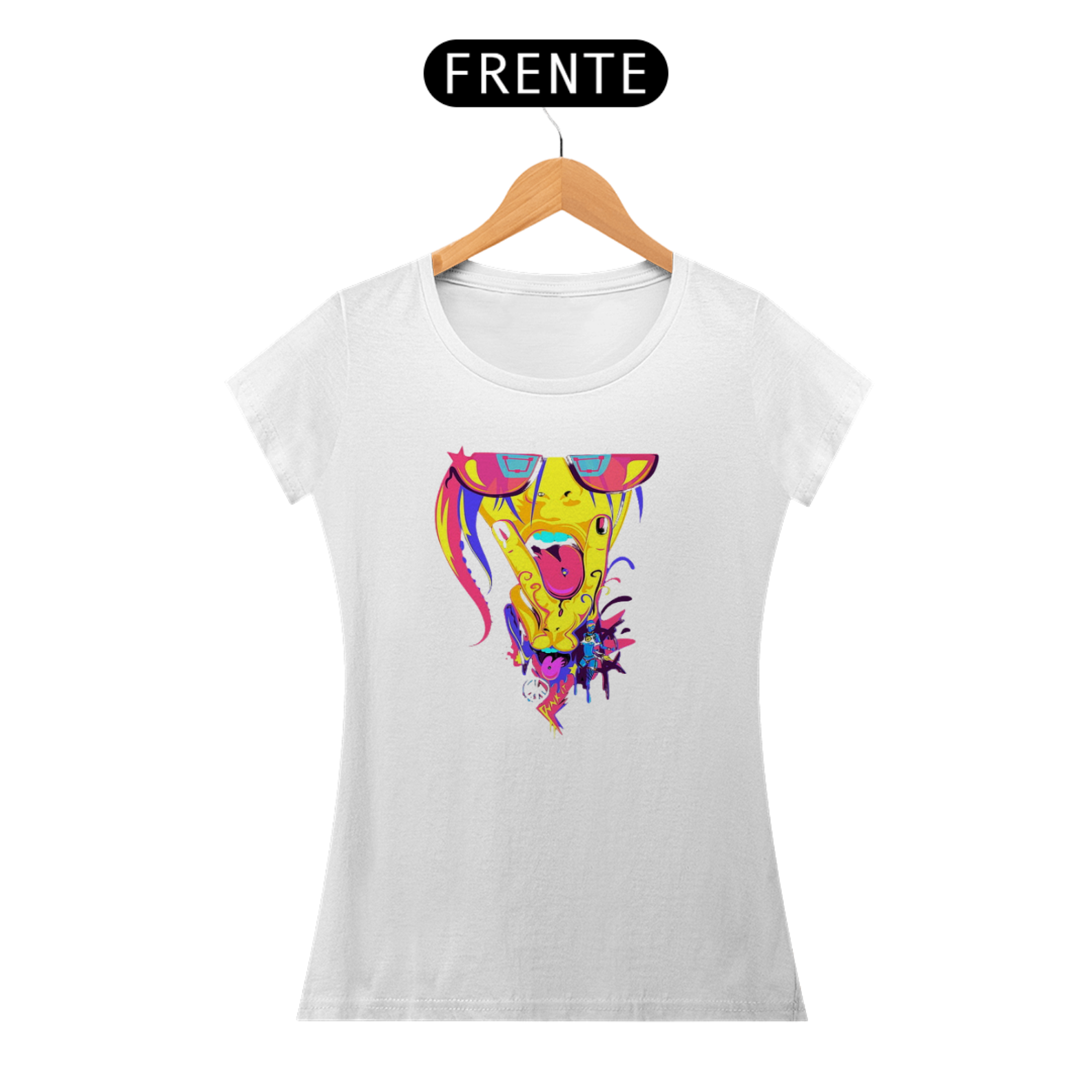 Nome do produto: Baby Look ARTE PSICODÉLICA