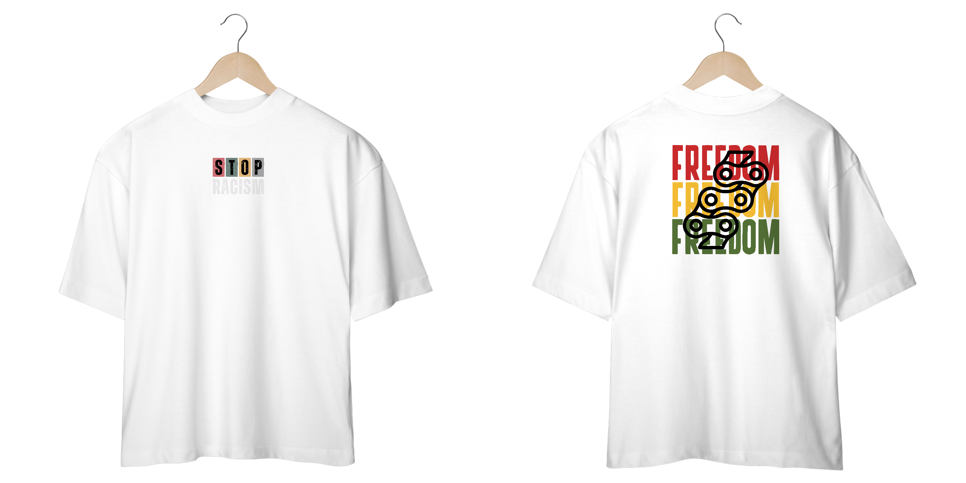 Nome do produto: camiseta stop racism/ freedom