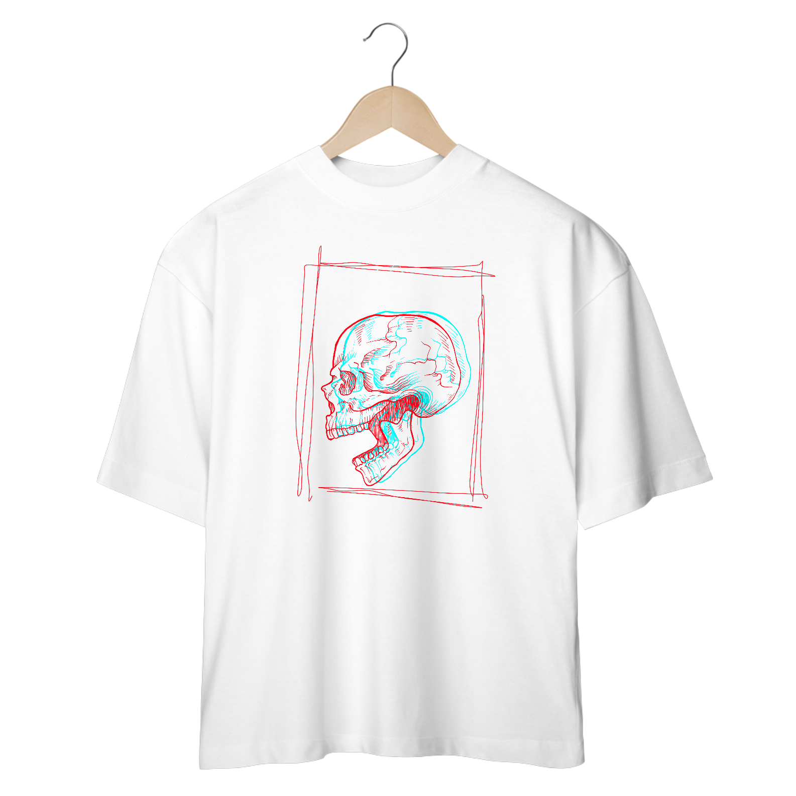 Nome do produto: Camiseta caveira boca aberta