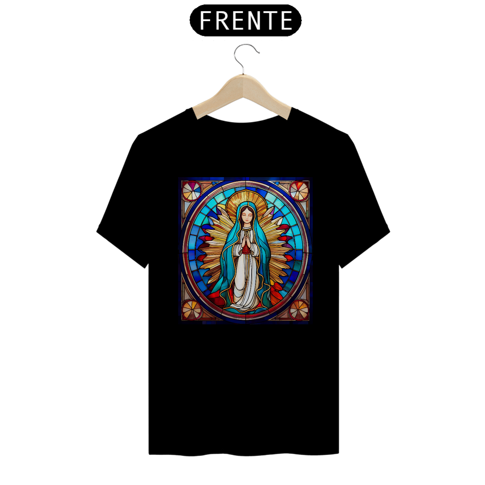 Nome do produto: Camiseta de Nossa Senhora Fátima