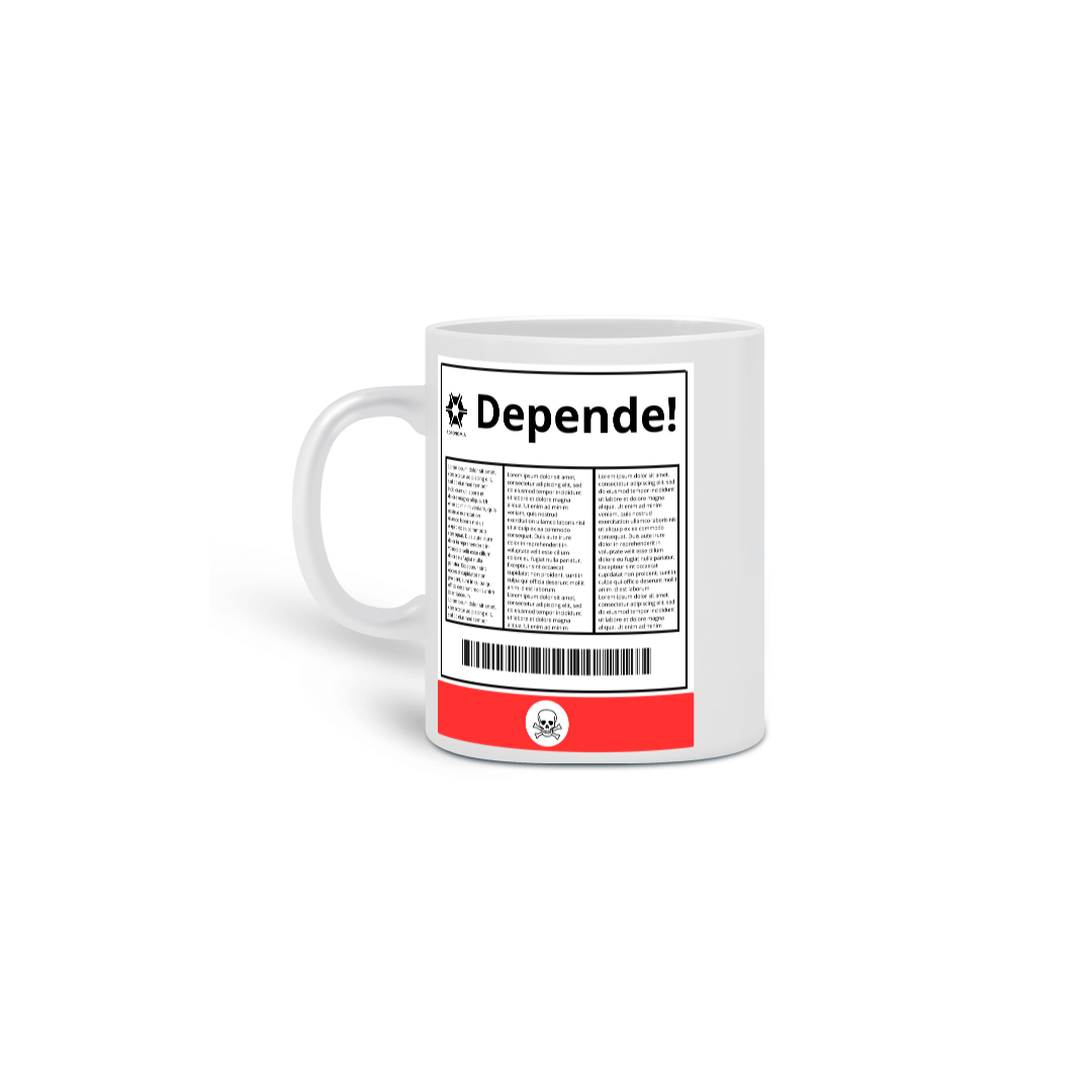 Nome do produto: CANECA DEPENDE