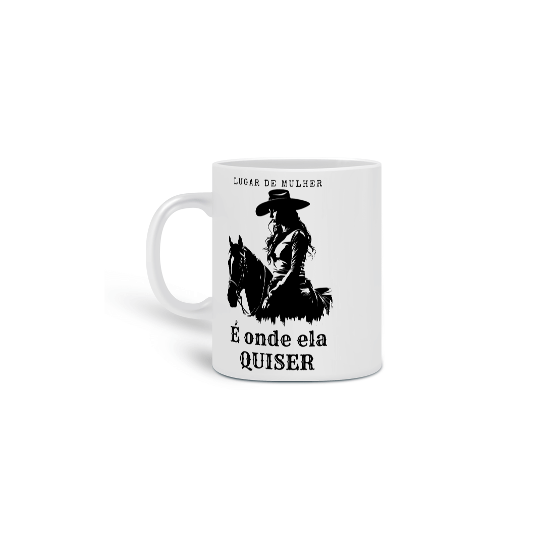 Nome do produto: CANECA LUGAR DE MULHER