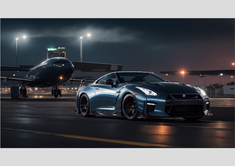 Nome do produto: NISSAN GTR R35 DARKNIGHT IN AIRPORT 