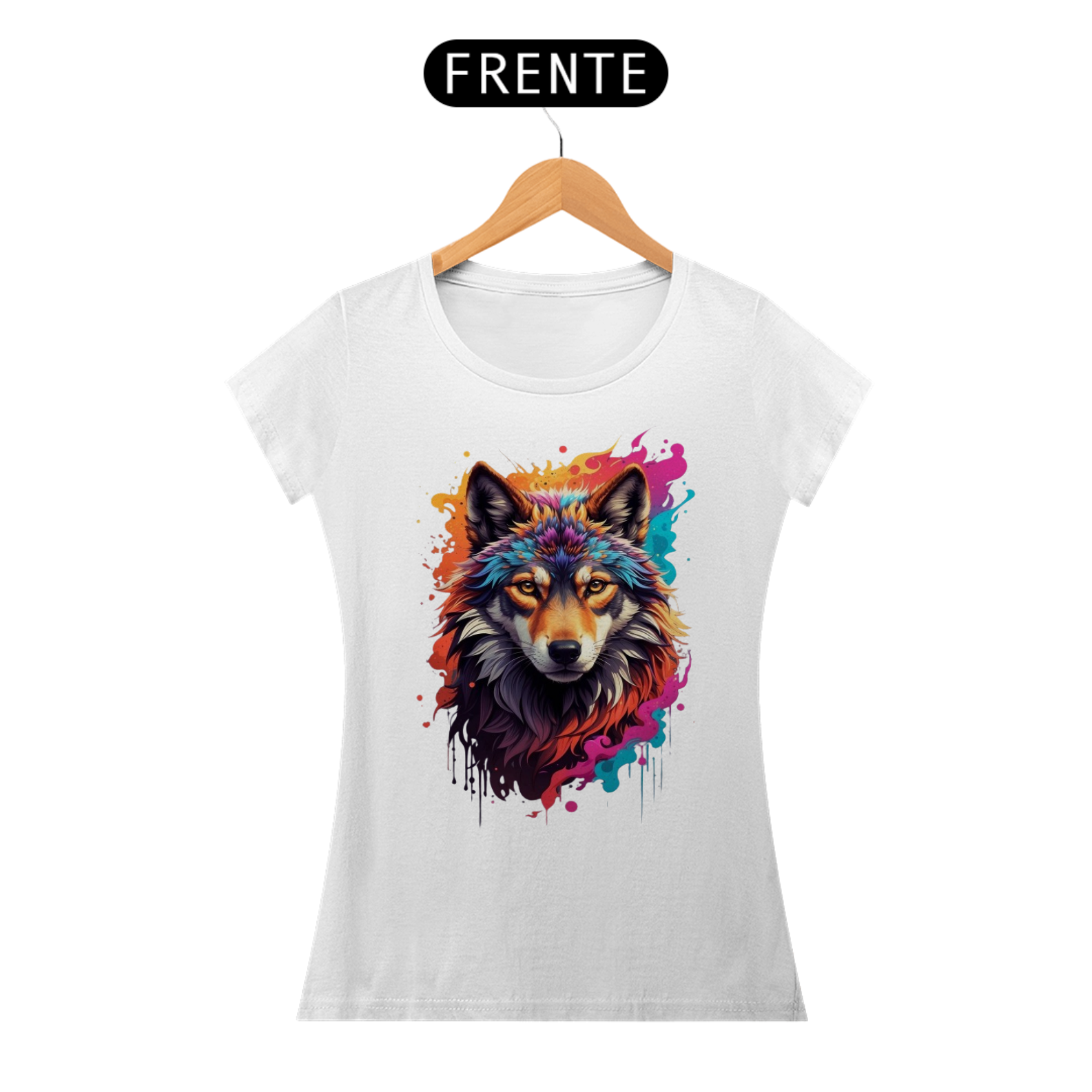 Nome do produto: Lobo Aquarela feminina