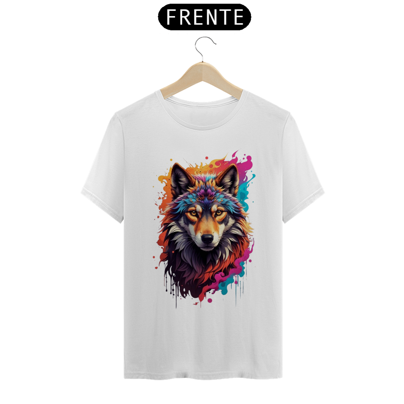 Nome do produto: Lobo aquarela masculina