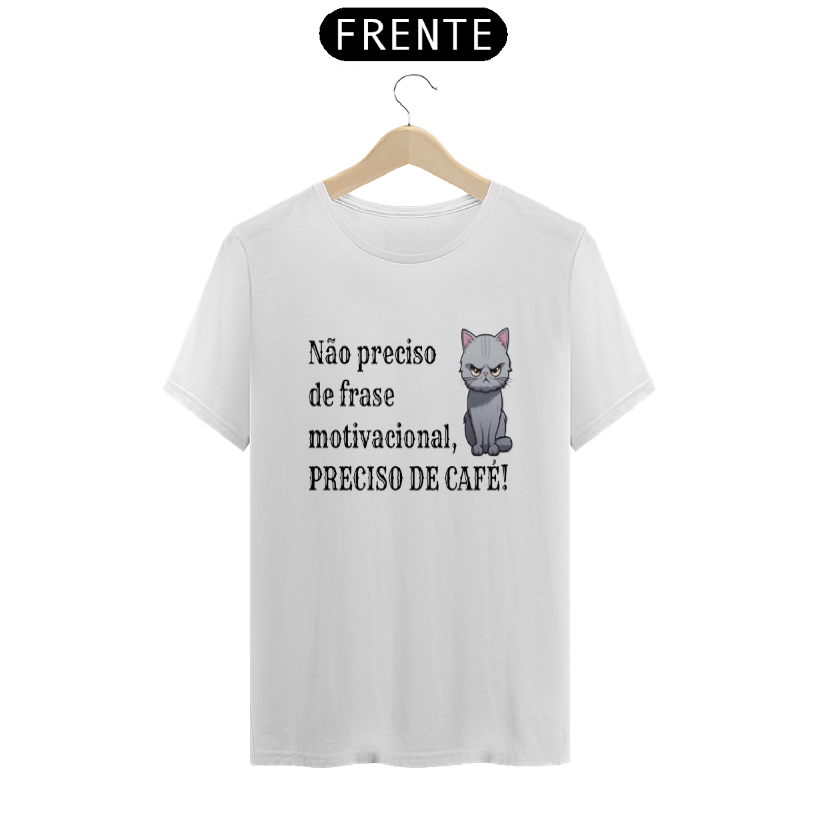Nome do produto: Camiseta Preciso de Café da Luna