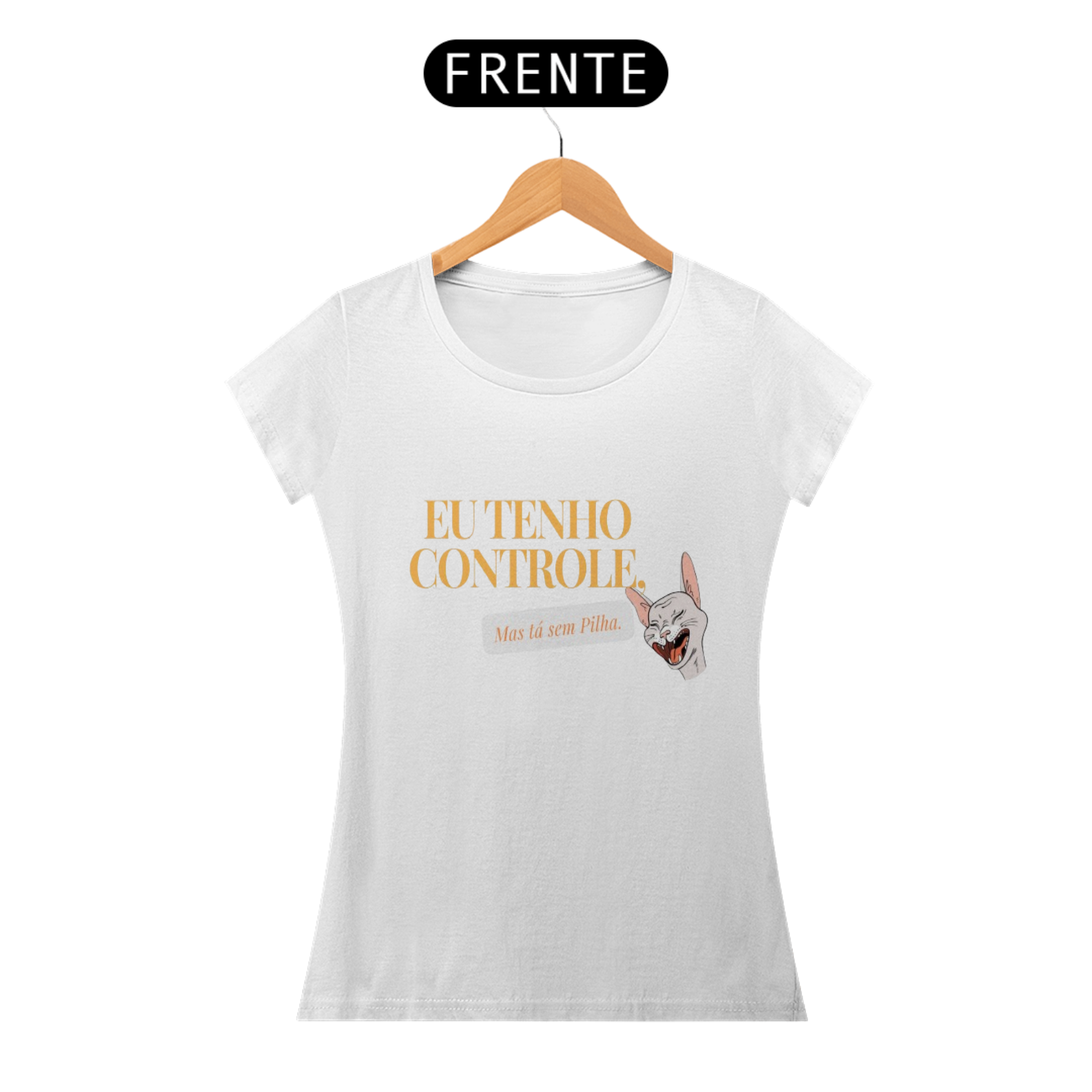 Nome do produto: Baby Look Eu Tenho Controle da luna