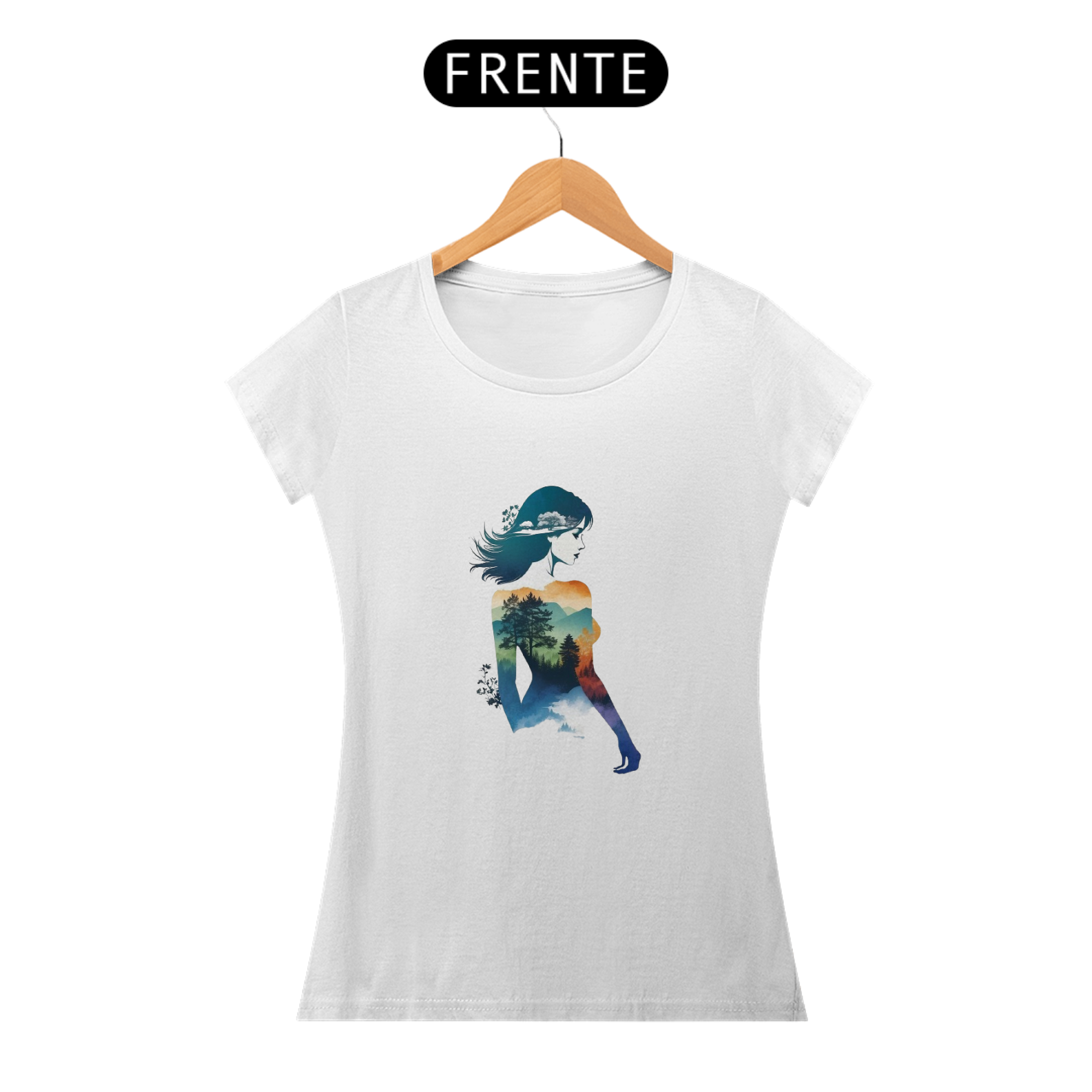 Nome do produto: Baby Look Aquarela da Luna