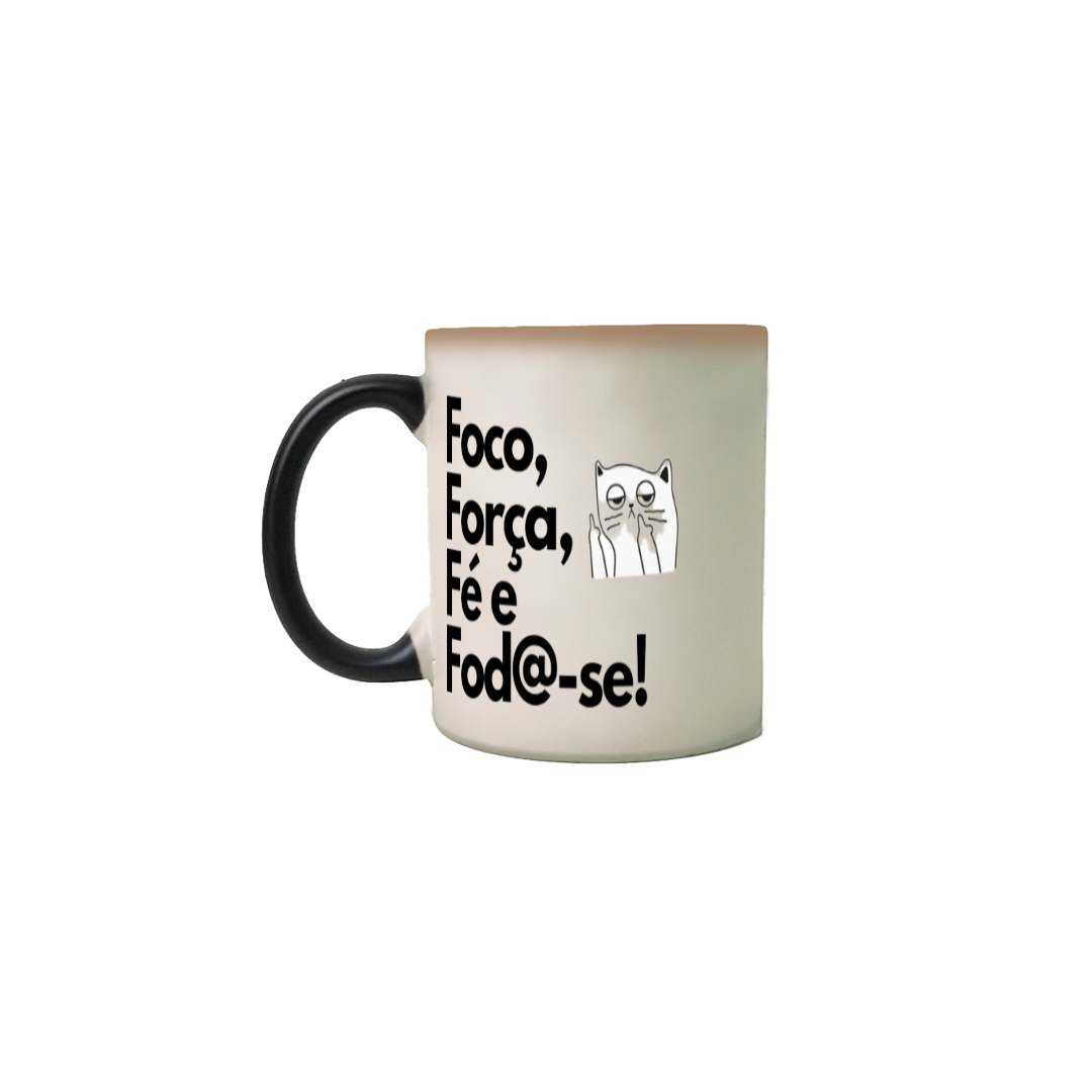 Nome do produto: Caneca Mágica Foco,Força e fé da Luna