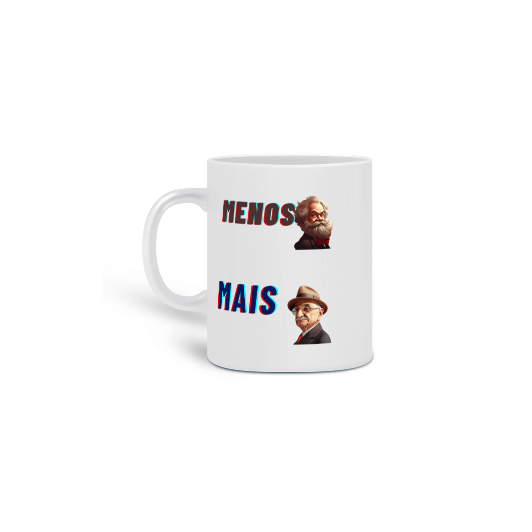 Nome do produto: Caneca Menos Marx Mais Mises da Luna