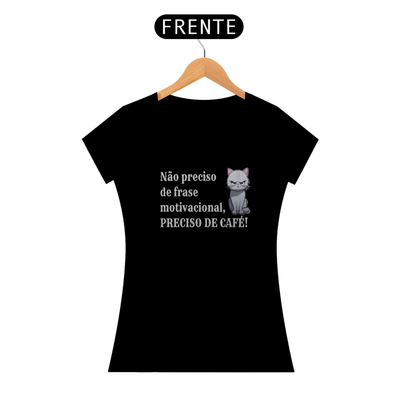 Nome do produto: Baby Look Preciso de Café da luna