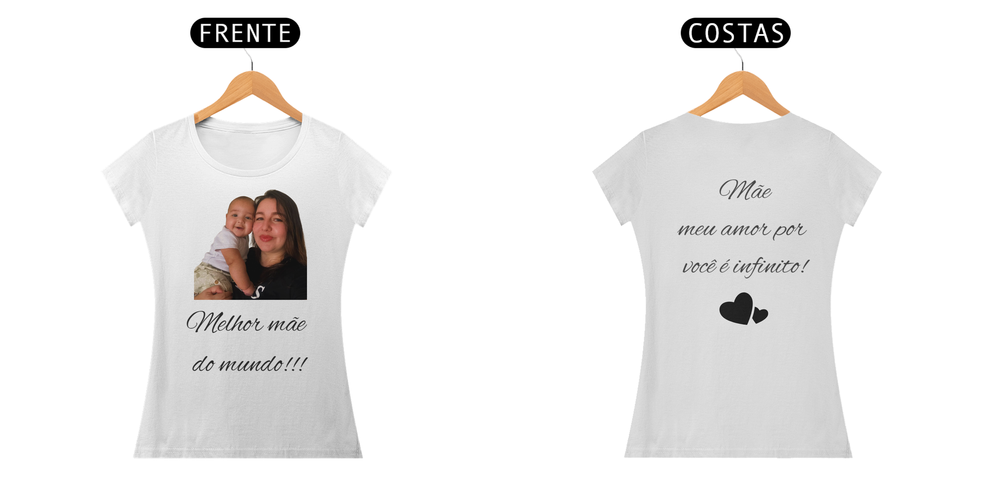 Blusa ( Baby Long Classic) personalizada dia das mães