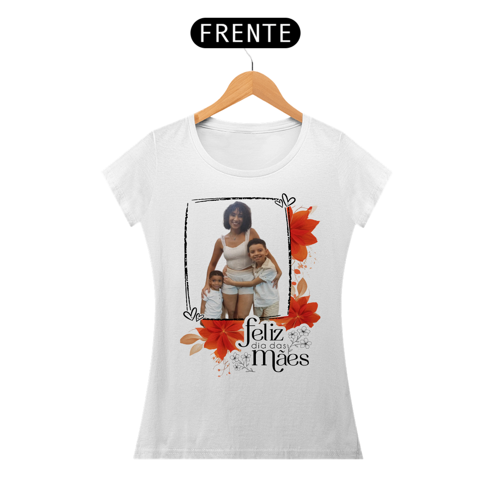 Blusa ( Baby Long Classic) personalizada dia das mães 