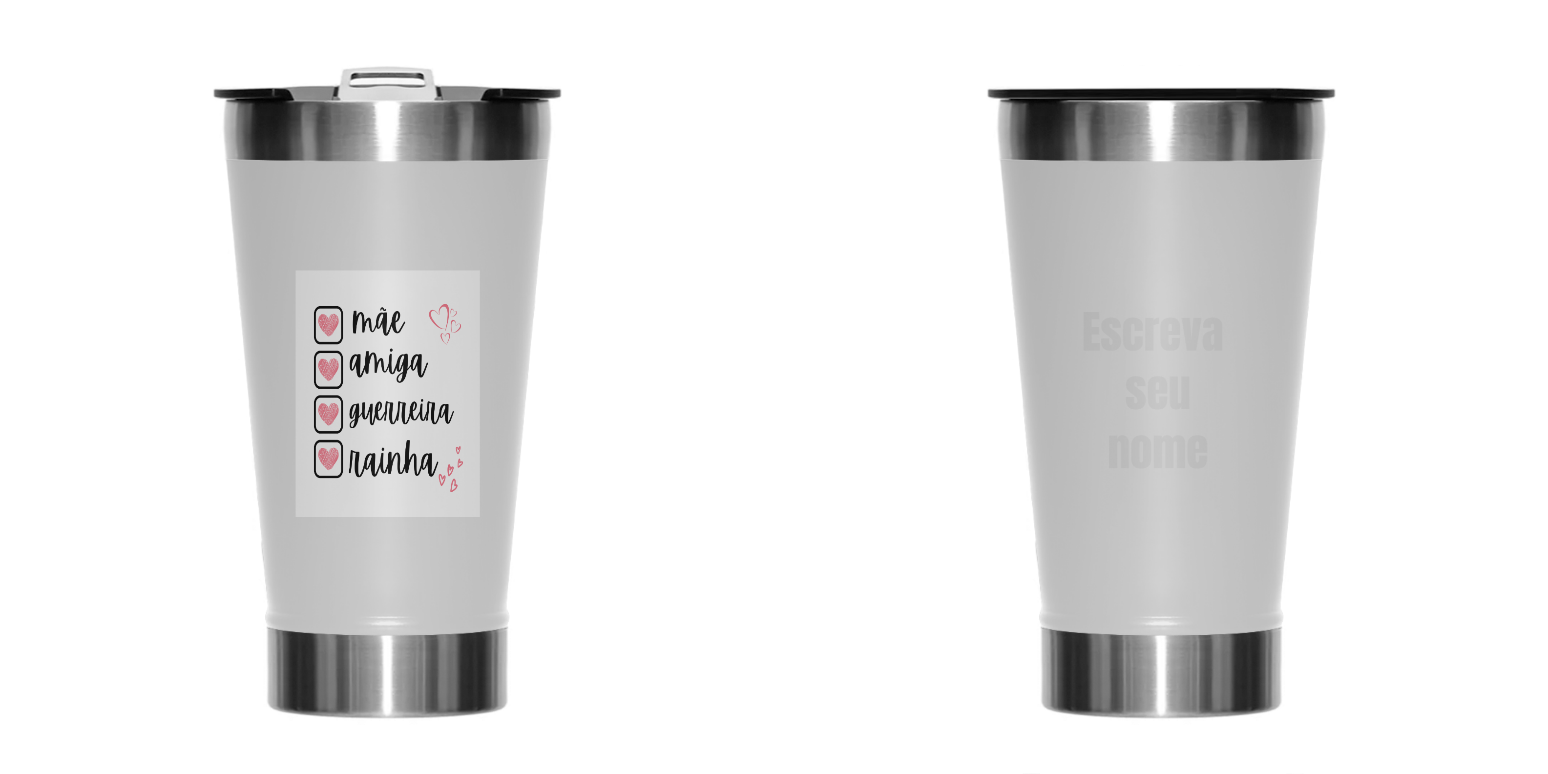 Copo térmico personalizado (personalize com sua foto e seu nome)