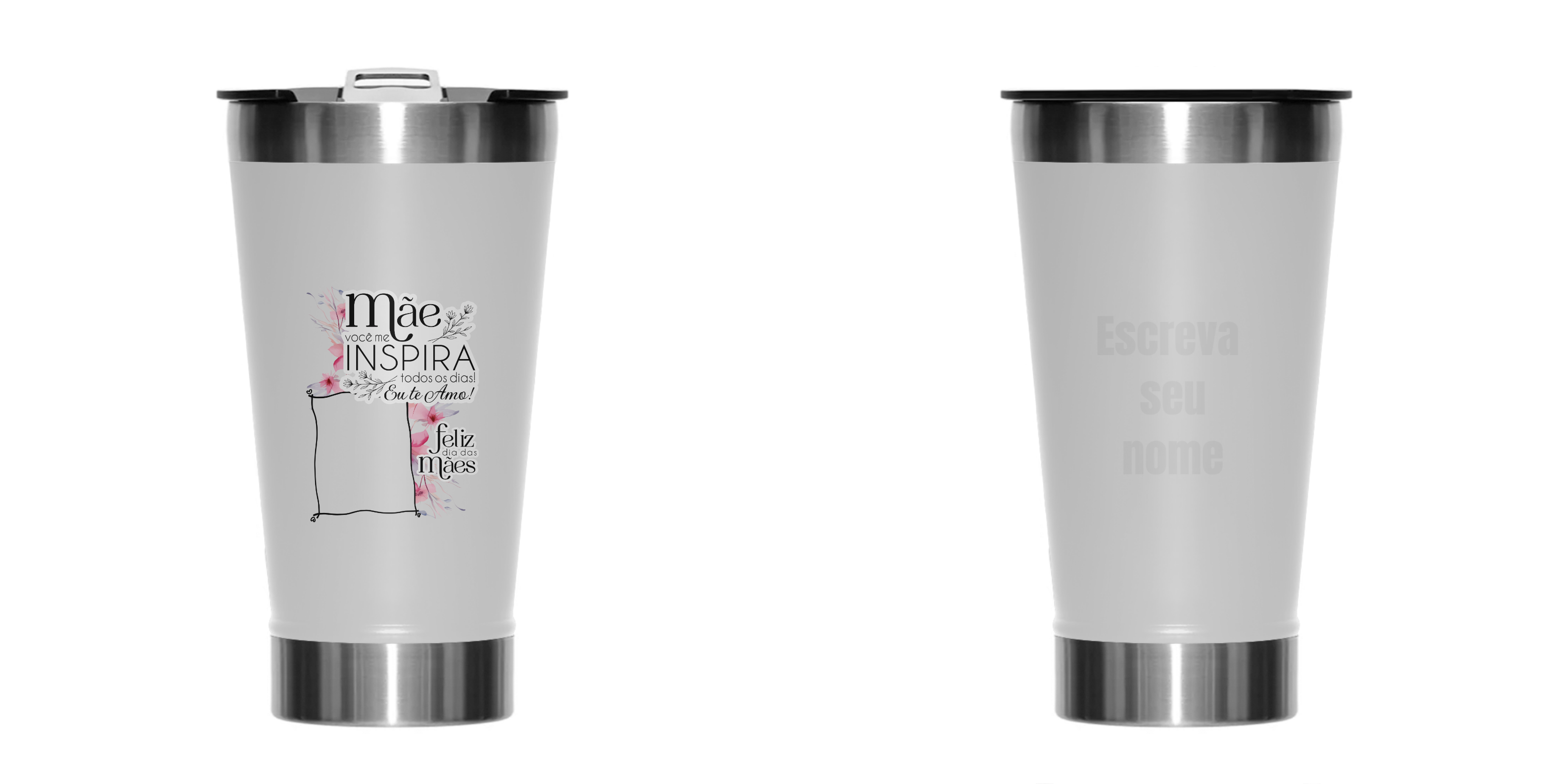Copo térmico personalizado dia das mães ( personalize com a sua foto e nome )