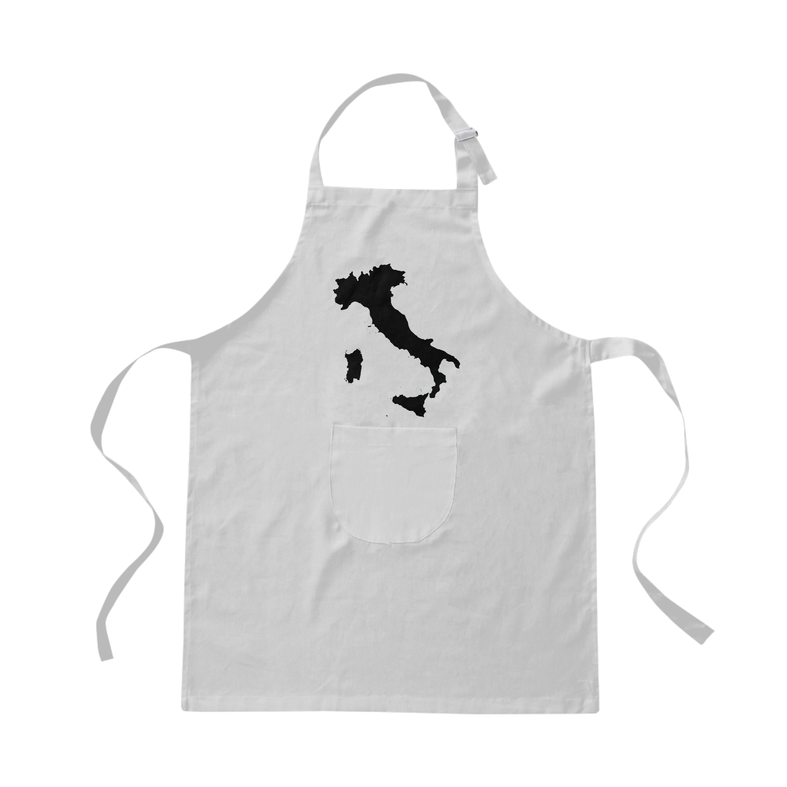 Nome do produto: Avental Itália (mapa) - preto