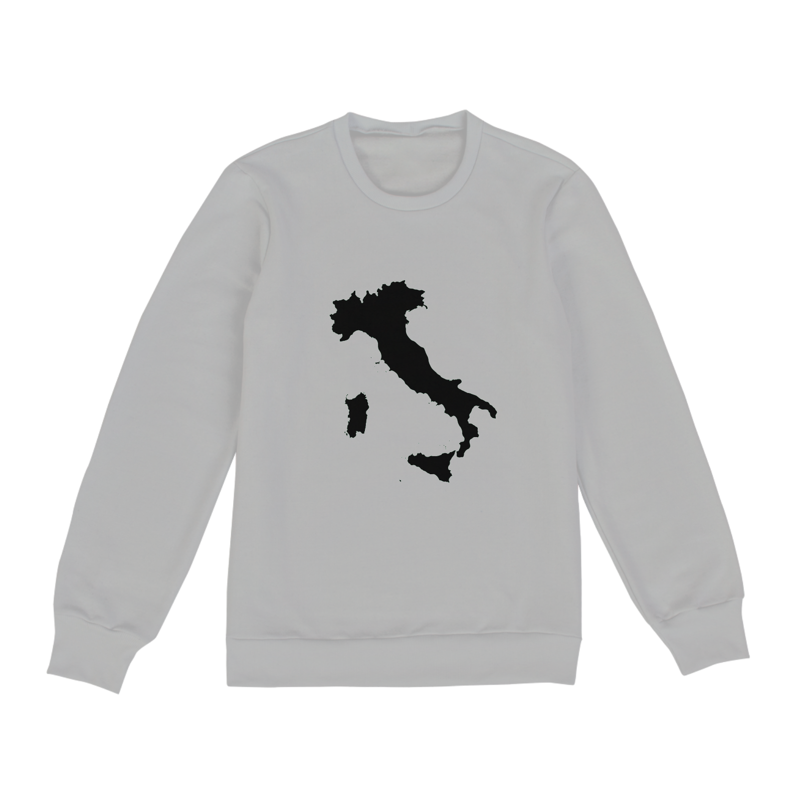 Nome do produto: Moletom Itália (mapa) - sem capuz (preto)