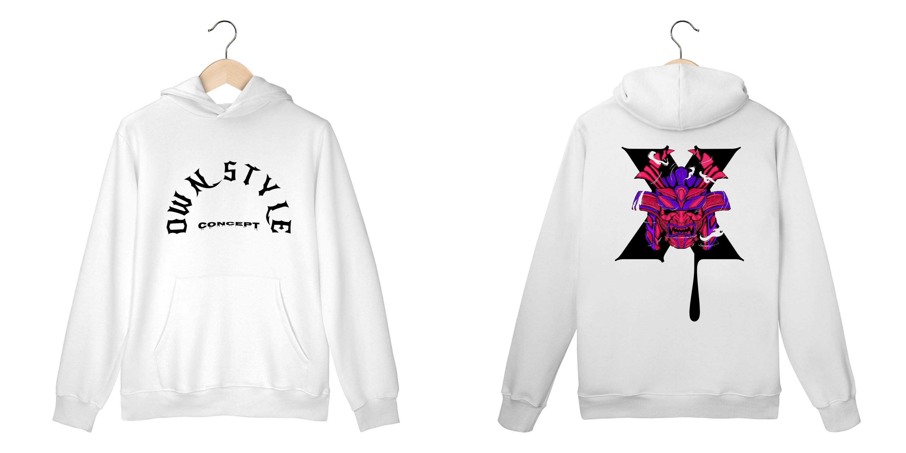 Nome do produto: Moletom Canguru Branco - Own Style Linha X 