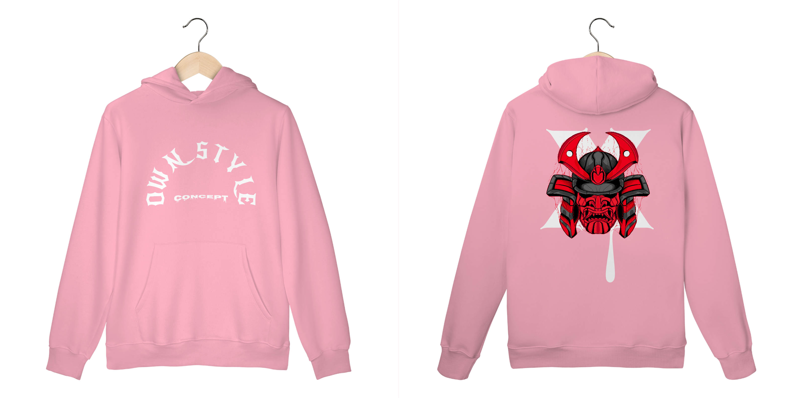 Nome do produto: Moletom Canguru Rosa - Own Style Linha X