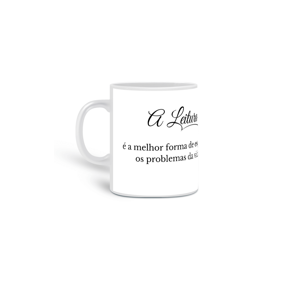 Nome do produto: Caneca A leitura é melhor forma de esquecer...