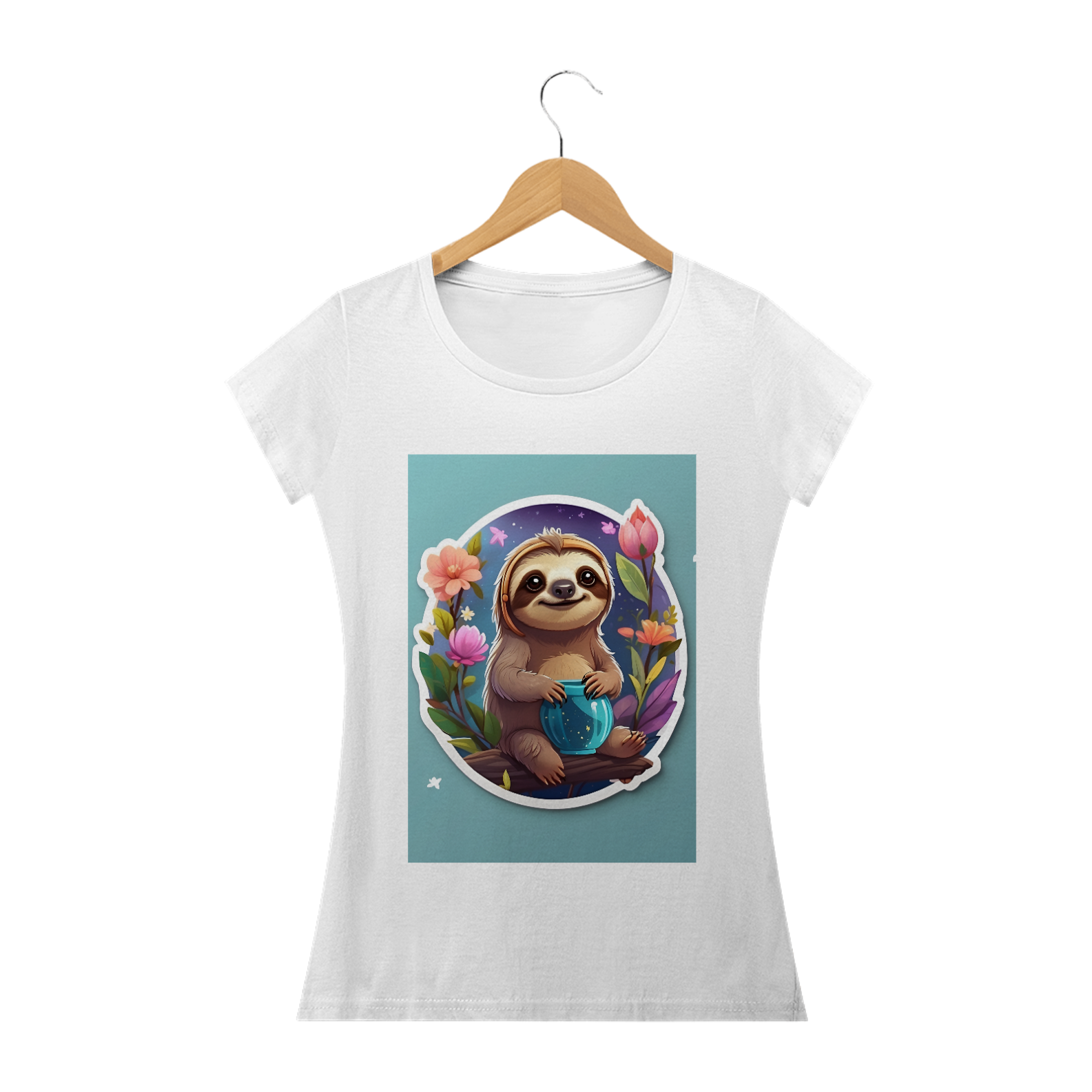 Nome do produto: Camiseta Baby Preguiça 
