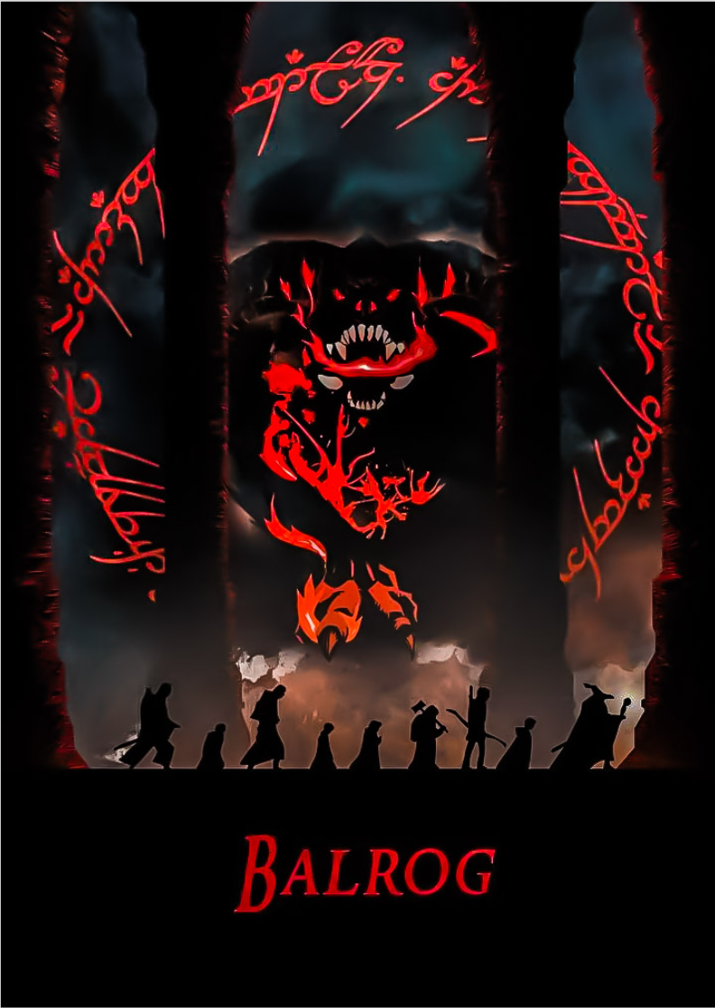 Nome do produto: Poster Balrog Senhor do Anéis