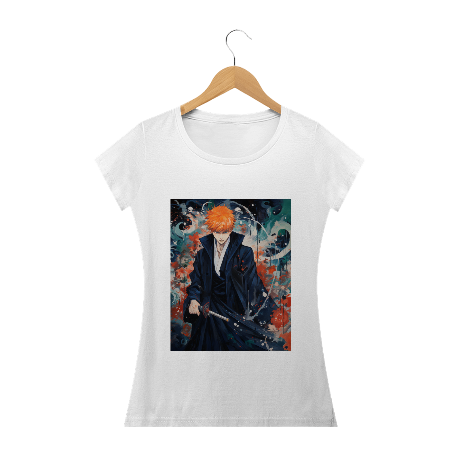 Nome do produto: Camiseta Feminina Ichigo Kurosaki II