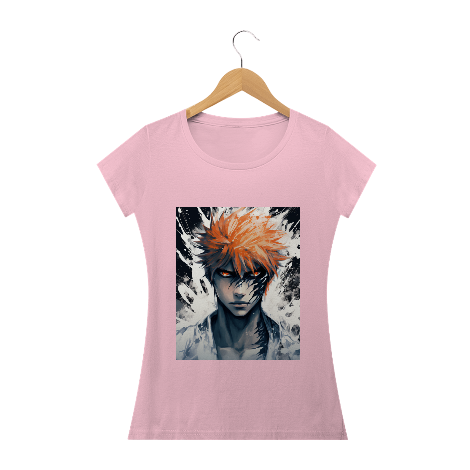 Nome do produto: Camiseta Fem Ichigo Kurosaki 