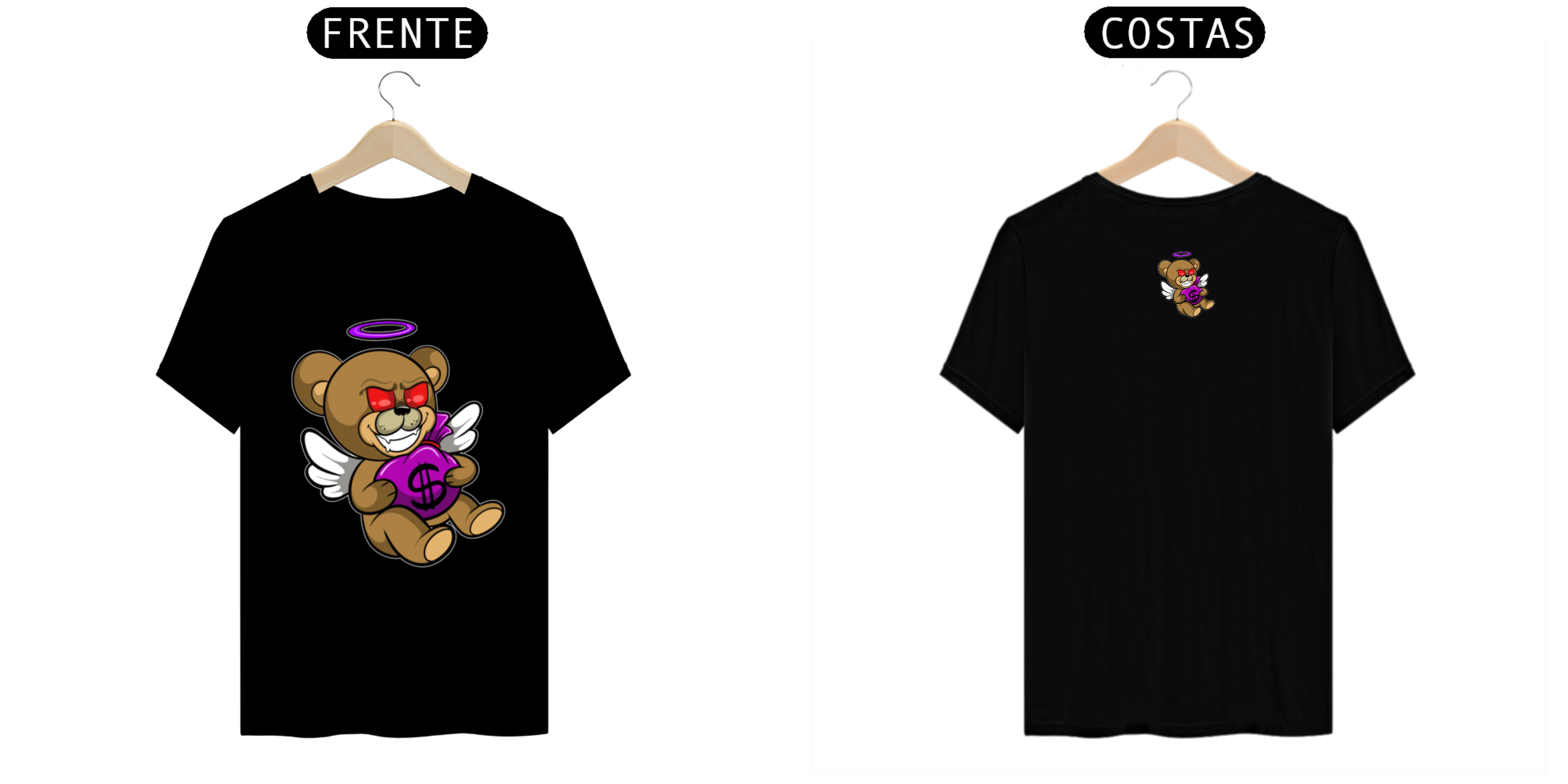 Nome do produto: Camisa estampada urso Malvadão