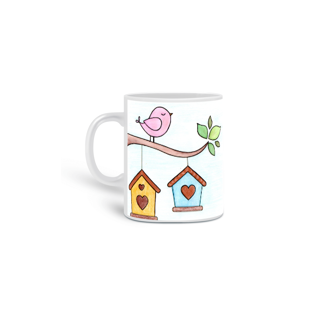 Nome do produto: Caneca Passarinho