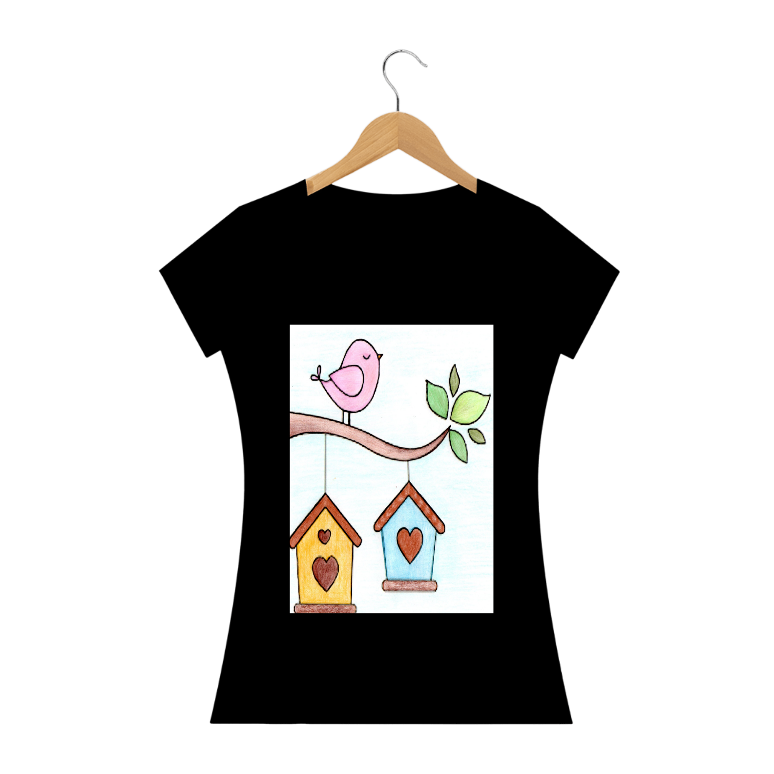 Nome do produto: Camisa feminina passarinho