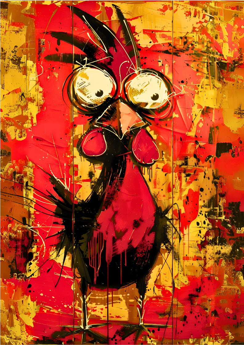 Nome do produto: Poster Retrato Galo Jurico