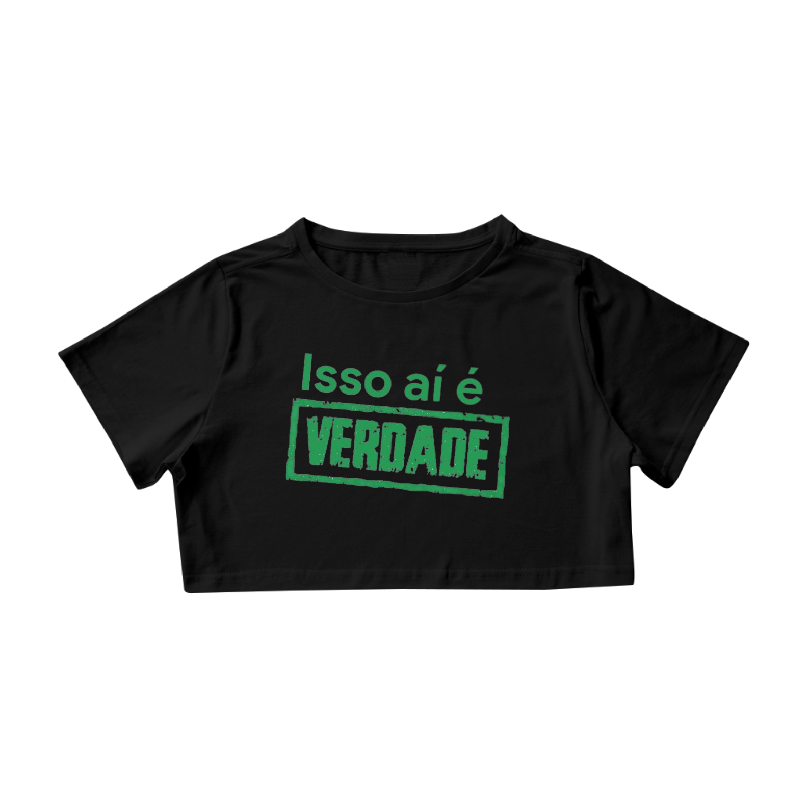 Nome do produto: Camisa Cropped / Isso Aí É Verdade