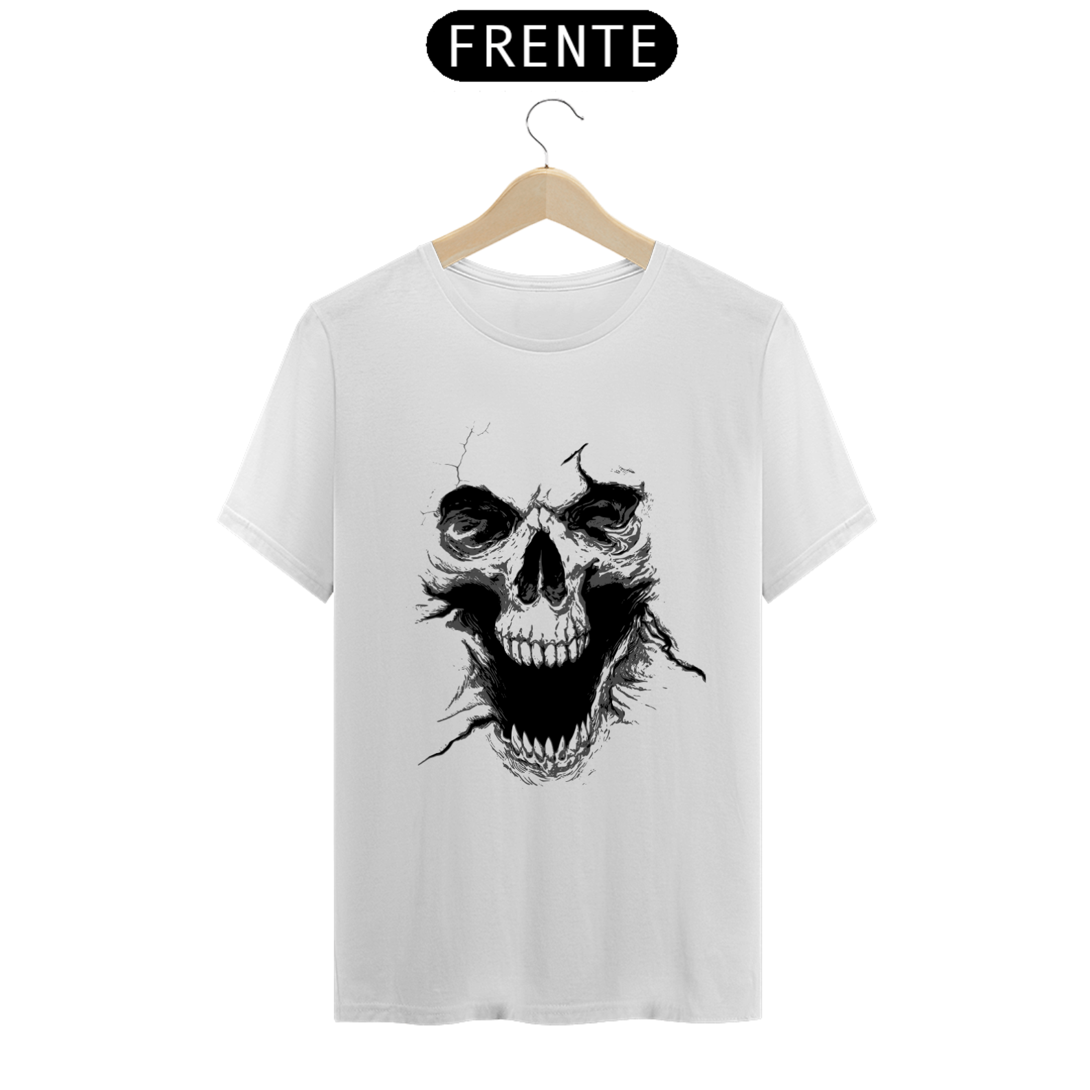 Nome do produto: T-Shirt Caveira Gritando