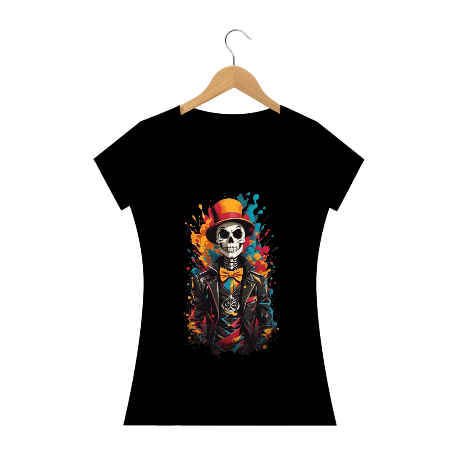 Nome do produto: T-Shirt  Caveira Colorida
