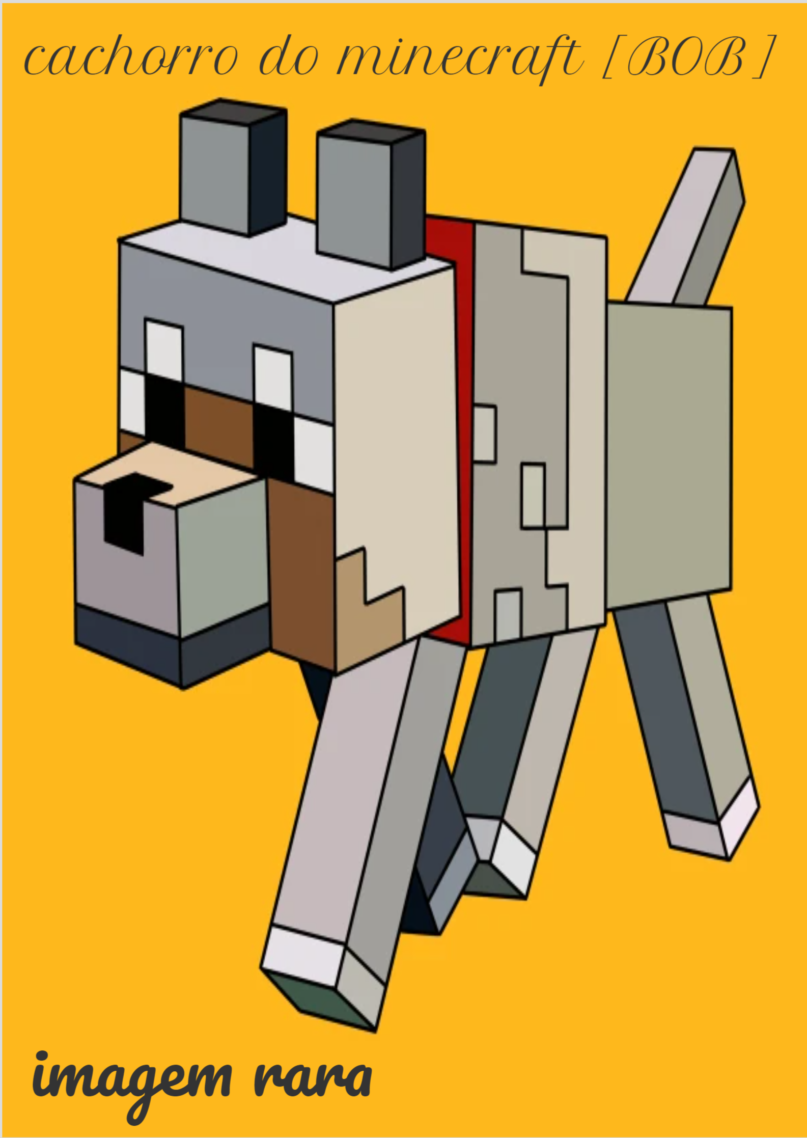 Nome do produto: Cachorro do minecraft [BOB] 