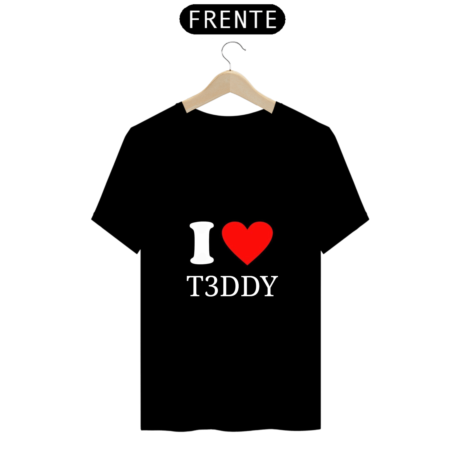 Nome do produto: I love T3ddy Black Shirt
